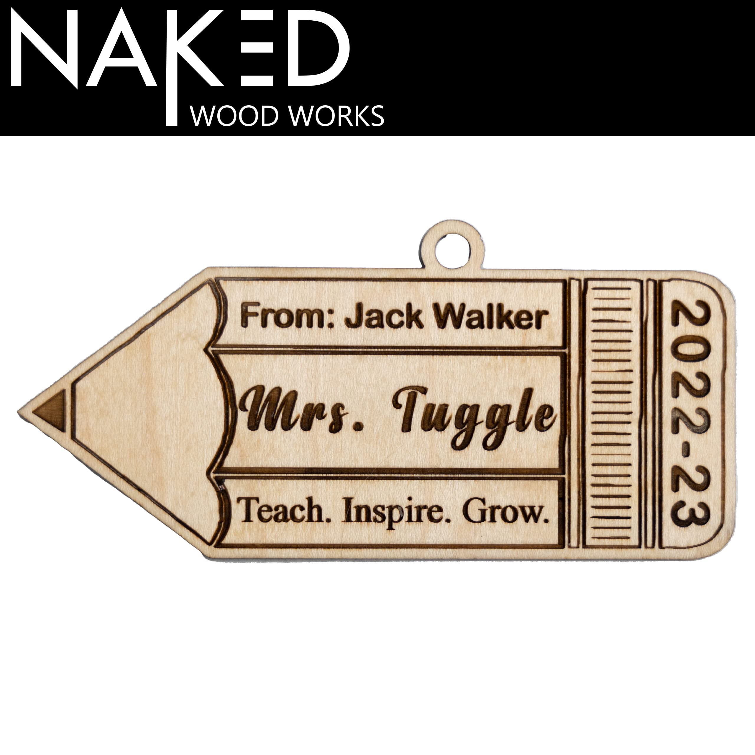 Personalized Teacher Christmas Ornament - 3
