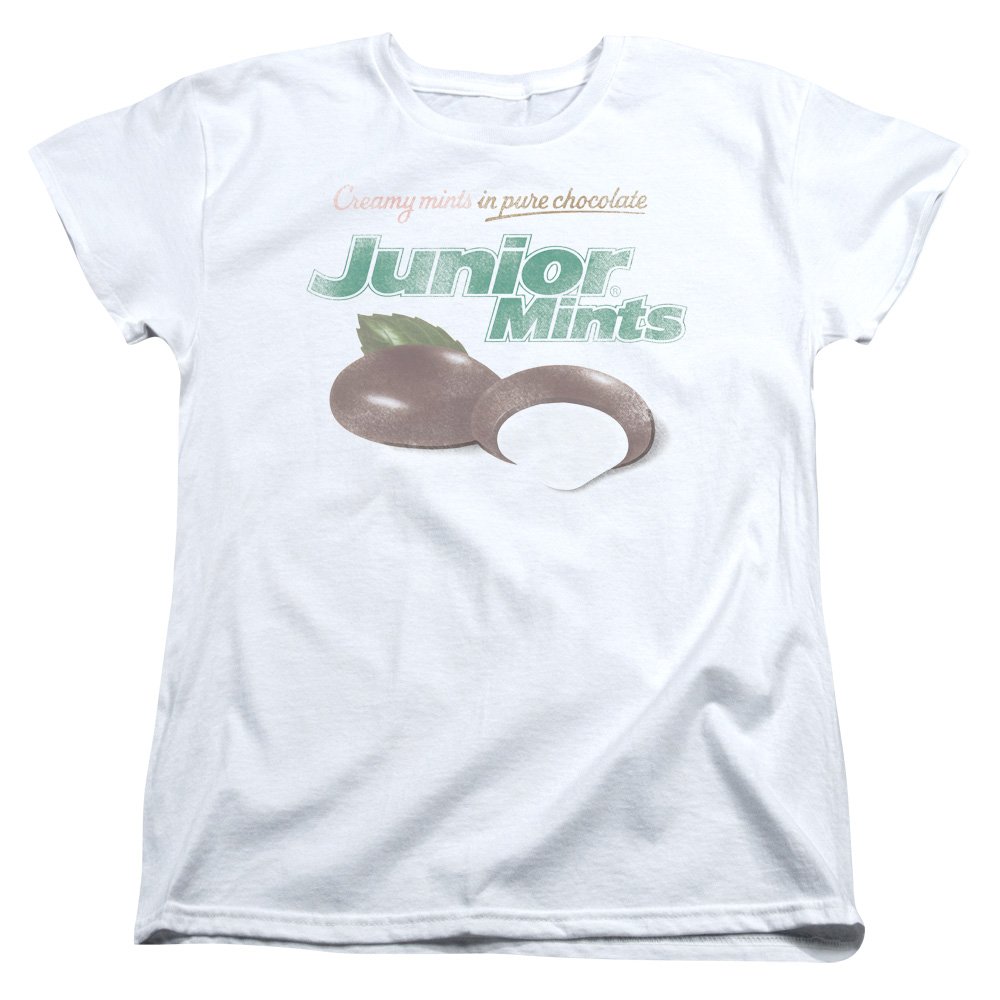 Trevco Tootsie Roll Junior Mints Logo Women's T-Shirt | Vintage Candy Graphic Tee | Casual Wear & Gift Idea for Candy Lovers