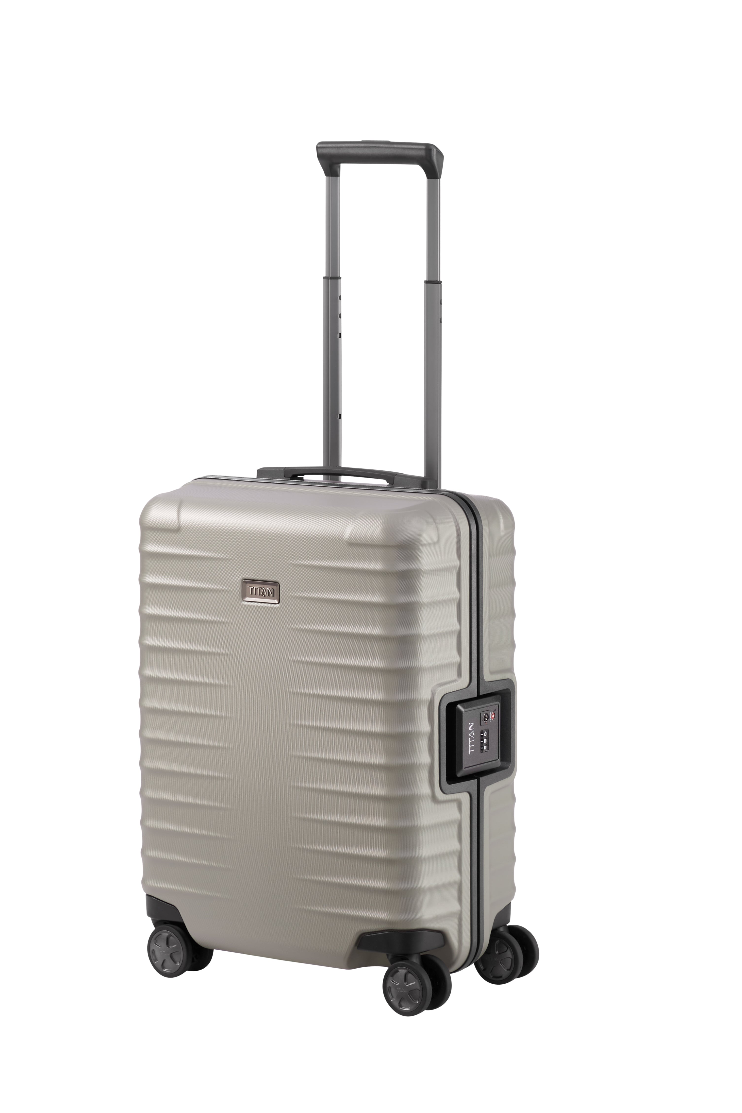 Titan LITRON Frame Trolley S Carry On Luggage - Lightweight Expandable Suitcase with 360° Spinner Wheels for Business Travel & Weekend Getaways