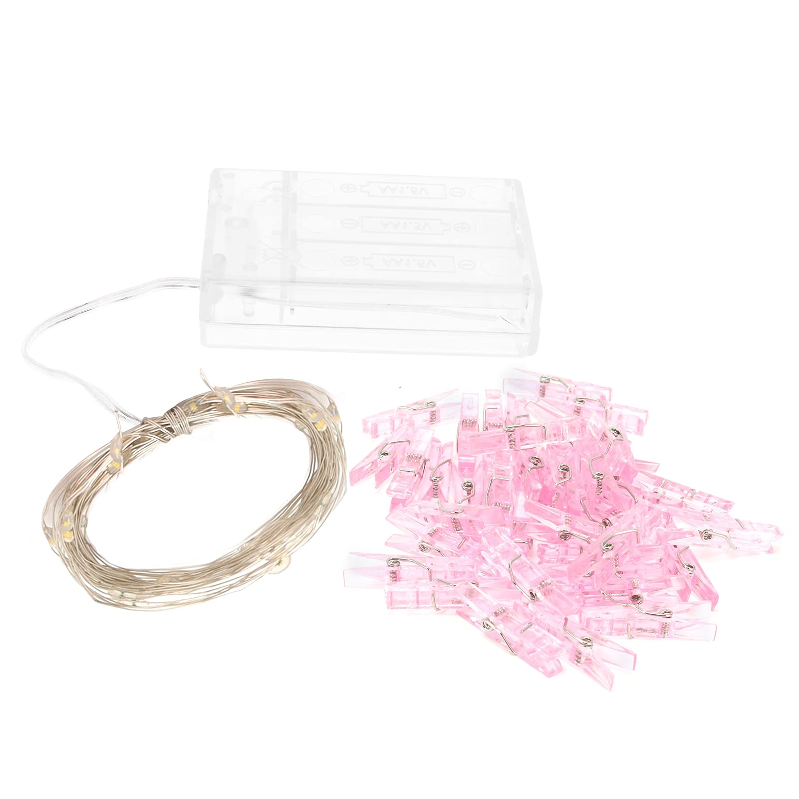 40LEDs 13ft/4M Photo Clip String Lights with Detachable Clips - Warm White Decorative Fairy Lights for Bedroom, Party, Wedding, Camping & Wall Decor - Perfect for Indoor/Outdoor Use