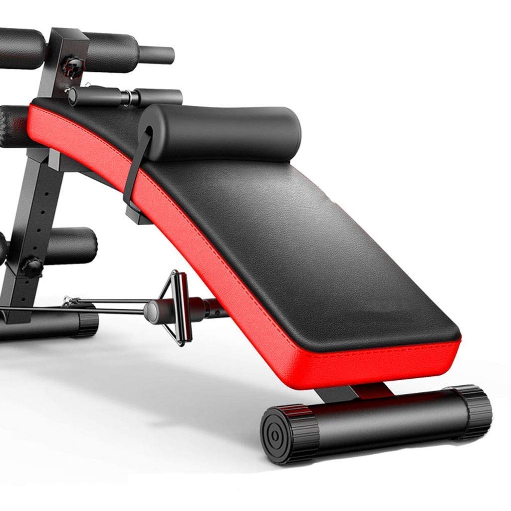 Adjustable Dumbbell Bench - Multi-Function Home Gym Equipment for Strength Training, Sit-Ups & Core Workouts | Foldable Fitness Chair with Supine Board | Perfect for Home Workouts & Small Spaces (Black)