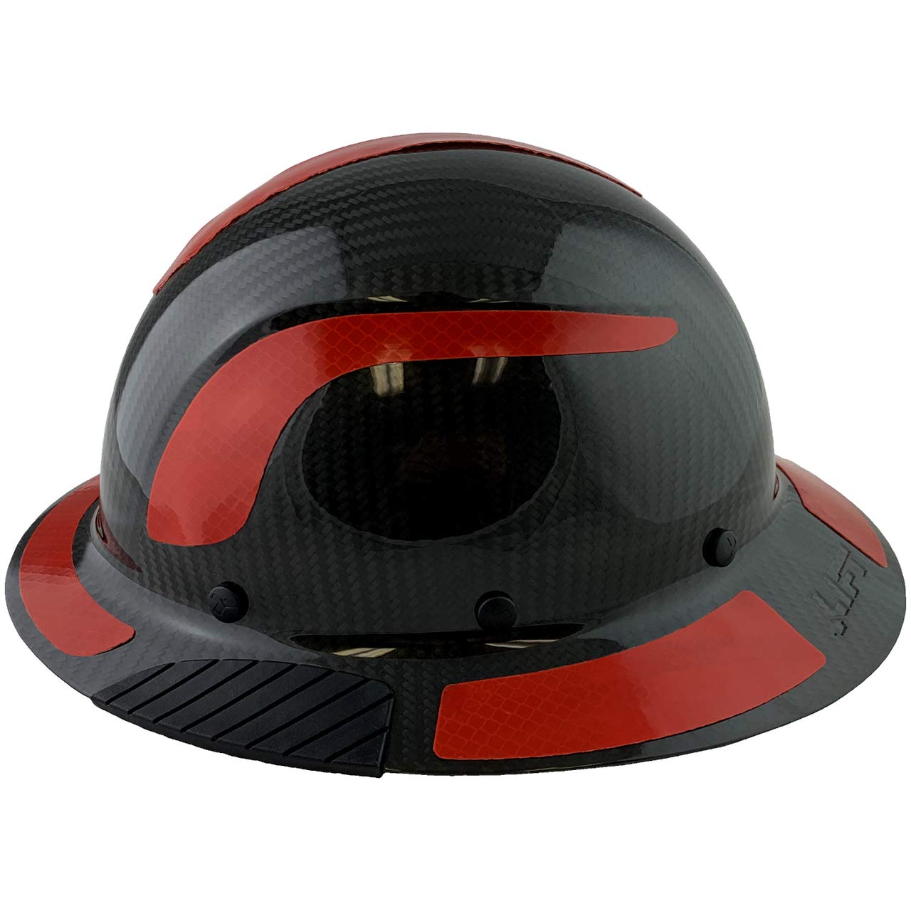 Texas America Safety Company Carbon Fiber Full Brim Hard Hat - ANSI Certified Safety Helmet with Reflective Decals & Tote Bag - Ideal for Construction, Industrial Work & Outdoor Safety Protection