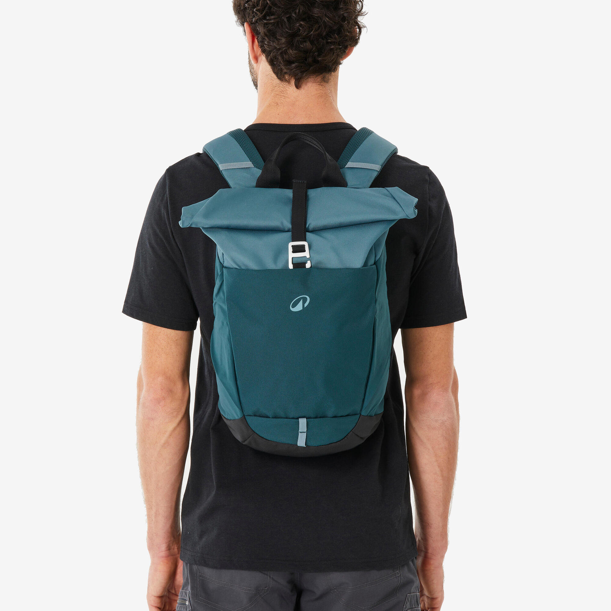 Quechua NH500 Escape 16L+4 Rolltop Hiking Backpack - Lightweight Water-Resistant Daypack for Outdoor Adventures, Camping & Travel