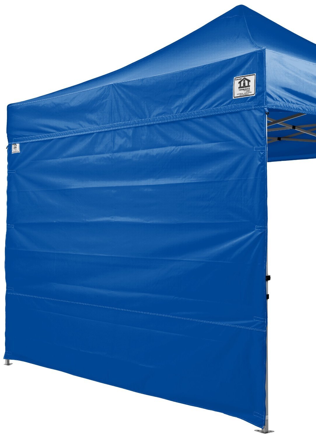 10' x 10' Commercial Grade Pop Up Canopy Tent with 4 Sidewalls - Heavy Duty Steel Frame, Weight Bags & Carry Bag Included - Royal Blue - Perfect for Outdoor Events, Farmers Markets, Beach Parties and Camping