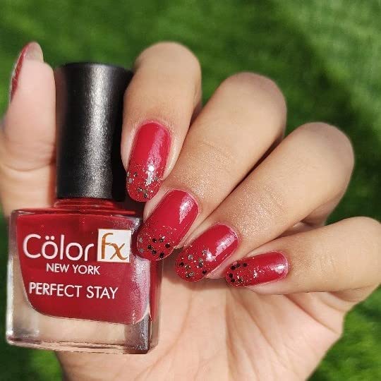 Color Fx New York Hyper-Gloss Top Coat - Non UV Gel Nail Polish for Women | Transparent & Gold Glitter Finish | 21 Toxin-Free, Long-Lasting Clear Nail Paint (9ml) | Perfect for Manicures, Pedicures & Nail Art