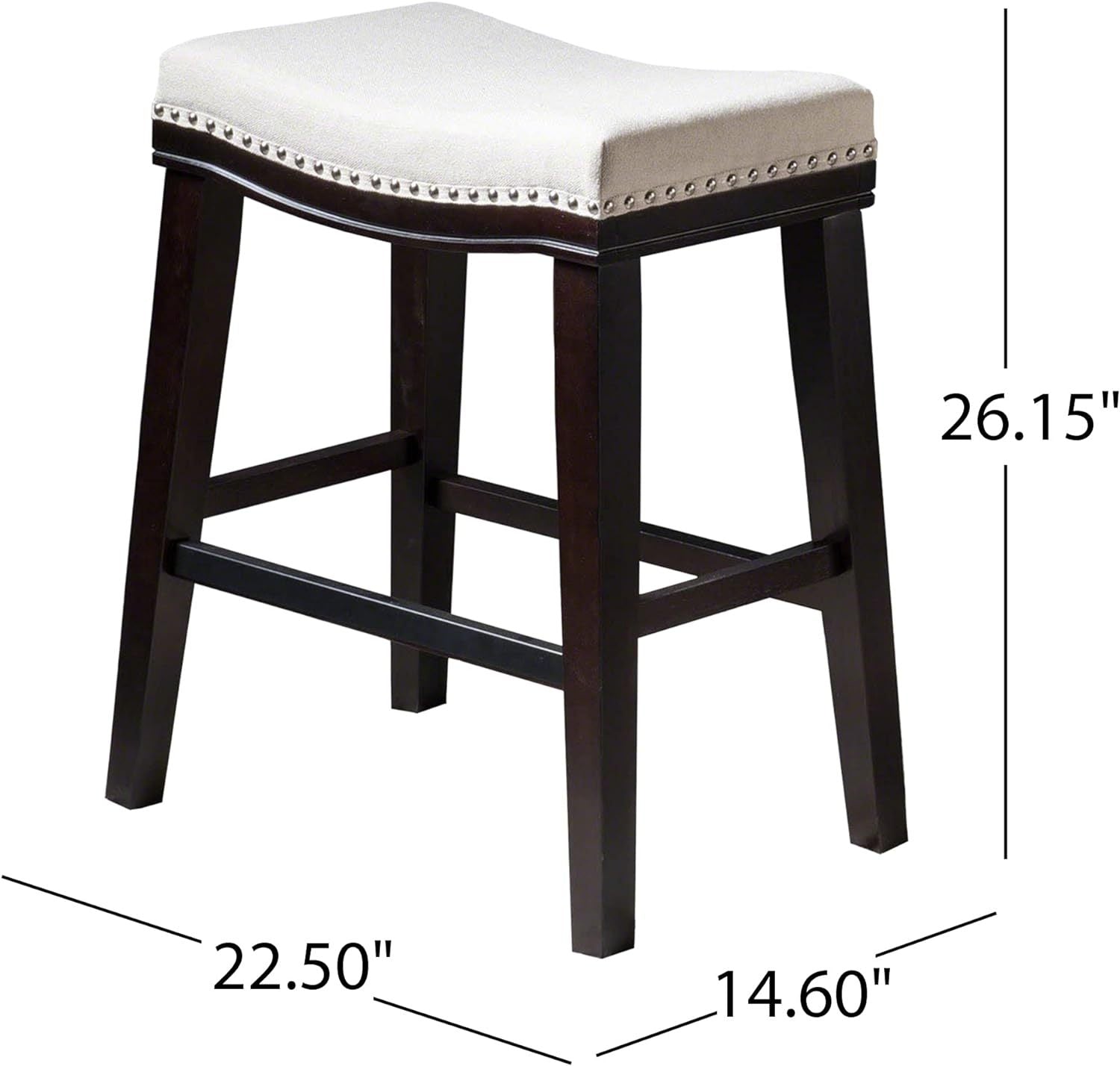 Modern Counter Stool - Adjustable Height Bar Stool with Backrest, Comfortable Kitchen Island Stool for Dining, Breakfast Nook, Home Bar & Office Use