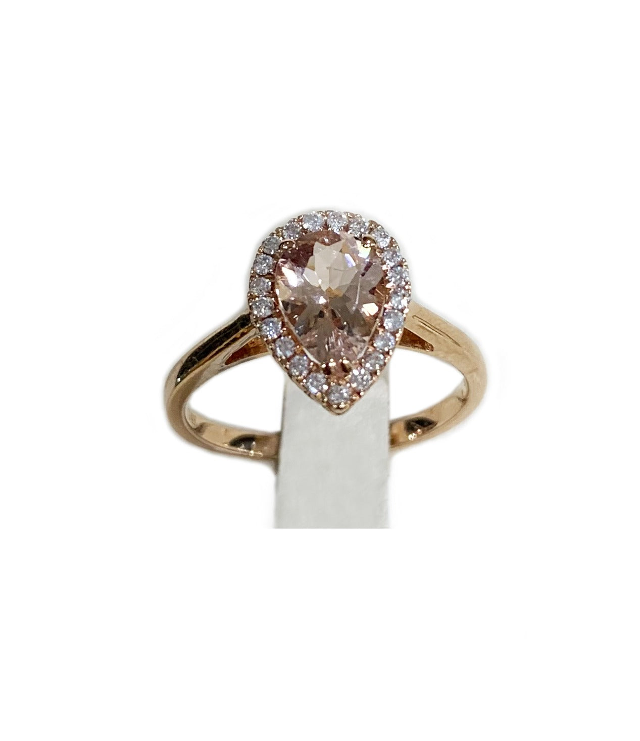 14K Rose Gold Morganite Ring for Women - Elegant Engagement, Wedding, Anniversary Jewelry Gift - Perfect for Bridal, Proposal & Special Occasions