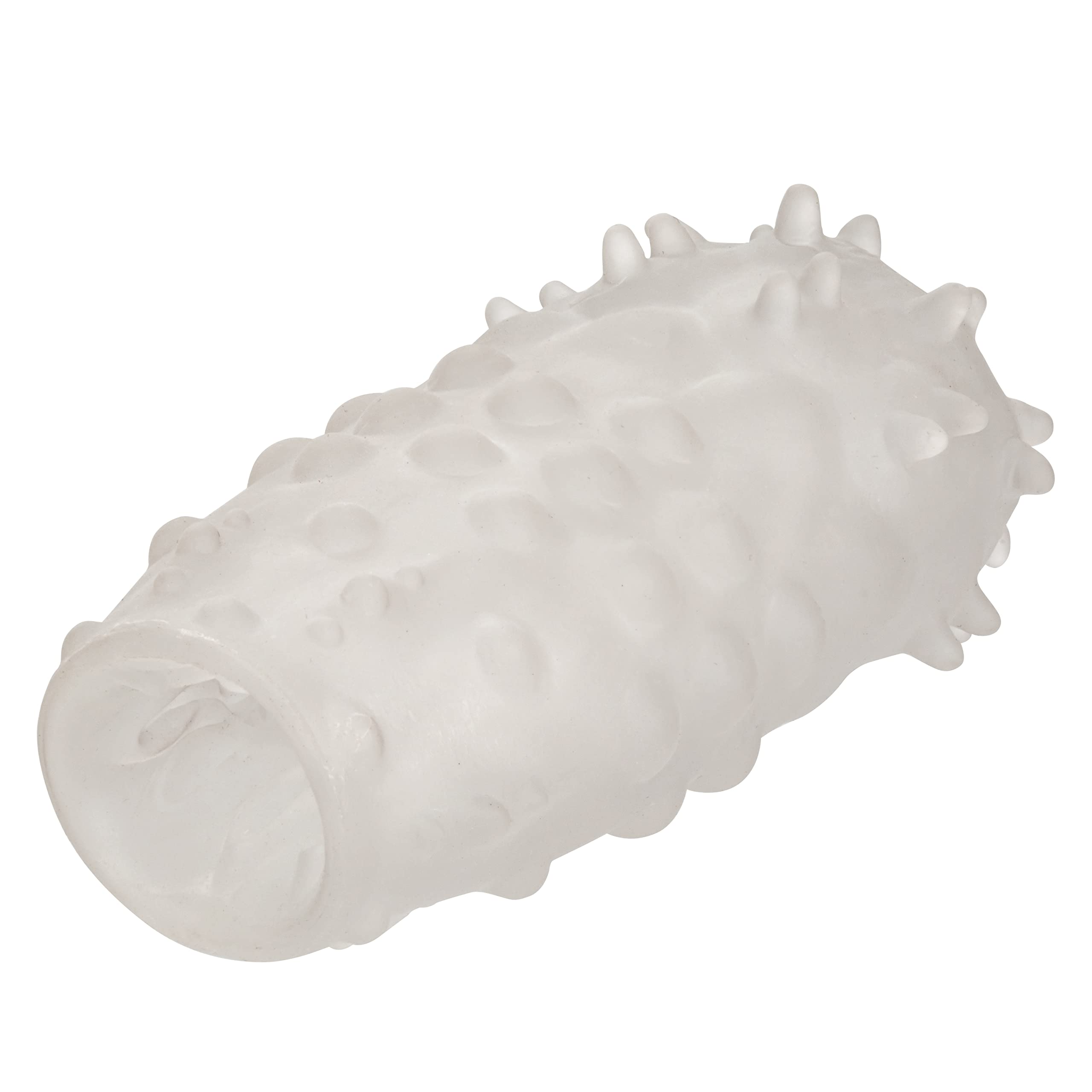 CalExotics Boundless Reversible Nubby Stroker - Textured Male Pleasure Sleeve with Protective Case - Adult Sex Toy for Men - Clear - Perfect for Solo Play and Couples Intimacy