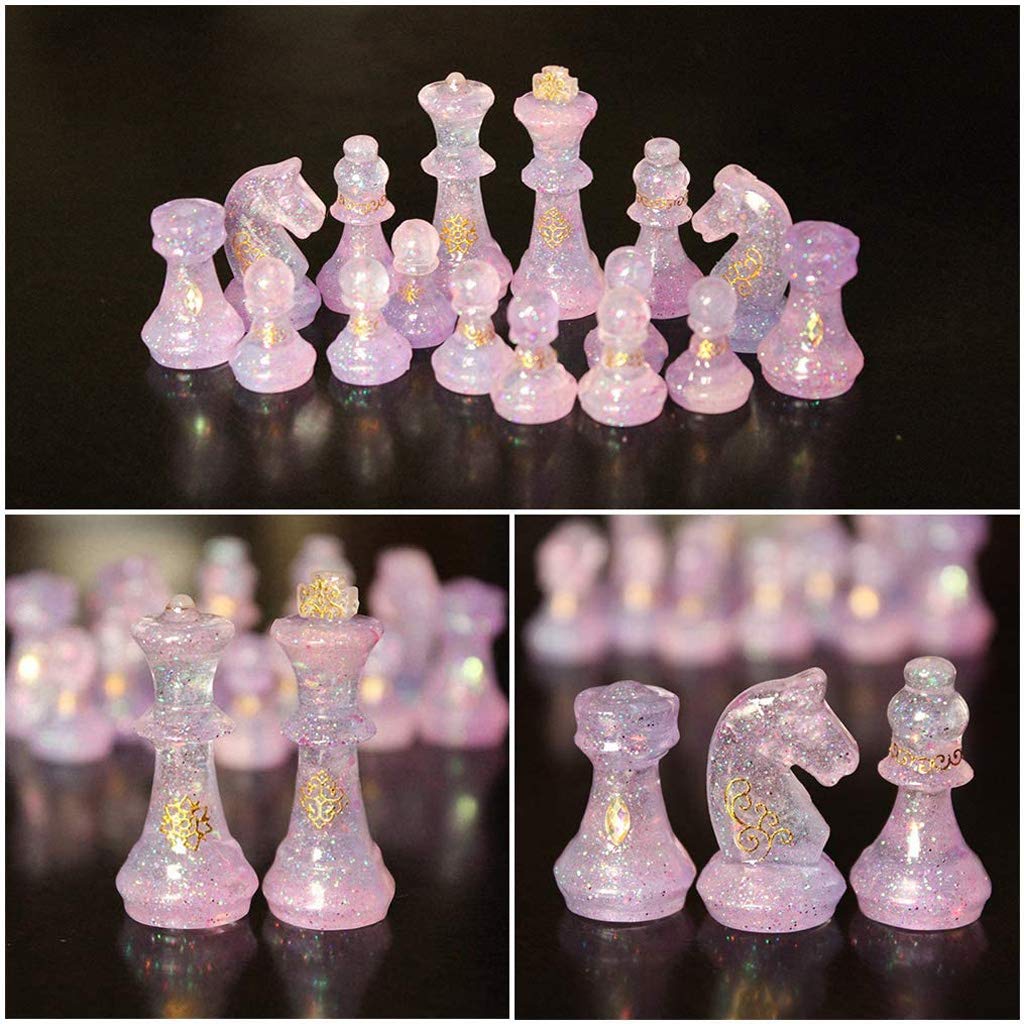 Premium 2-Piece Silicone Chess Board Mold for Resin Casting - DIY Chess Set Making, Square Chessboard Craft Mold - Perfect for Resin Art, Tabletop Games & Handmade Gifts