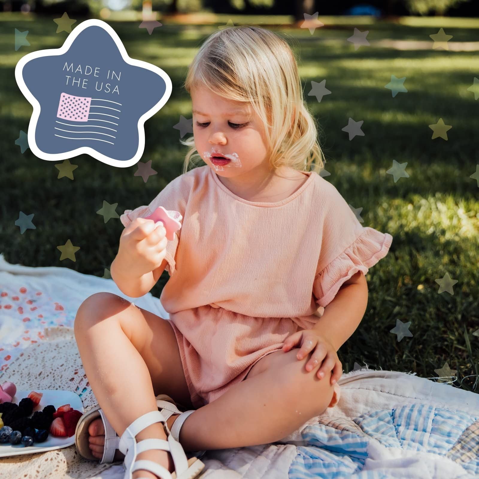 Nooli Baby Self Feeding Utensils Set - BPA & Phthalate-Free Toddler Forks & Spoons - Dishwasher & Sterilizer Safe - Blue - Perfect for Baby-Led Weaning & Independent Eating Practice