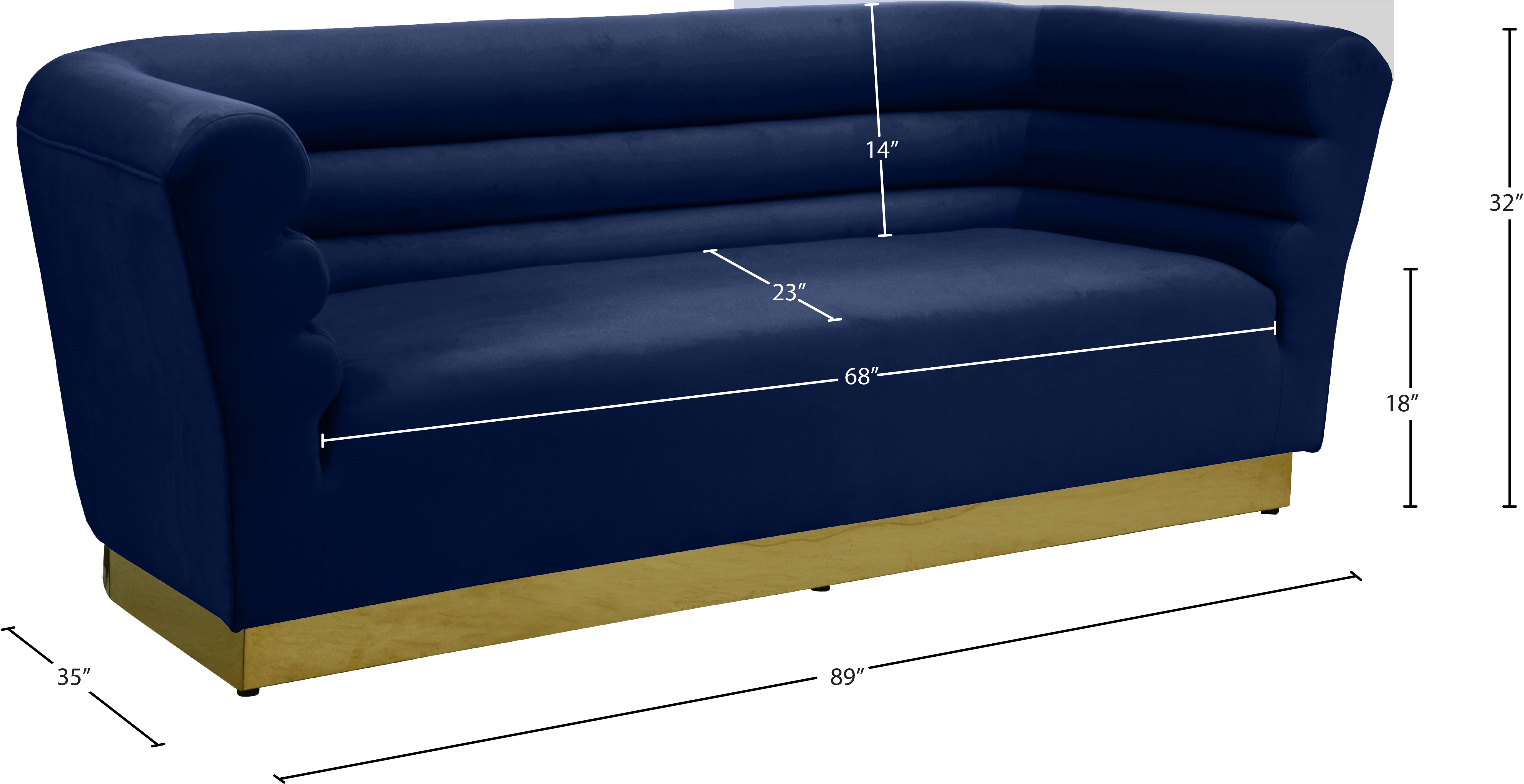 Luxury Bellini Velvet Sofa - Modern Plush Upholstered Couch for Living Room, Lounge & Home Decor - Soft Comfortable Sectional Sofa for Apartment, Dorm or Office