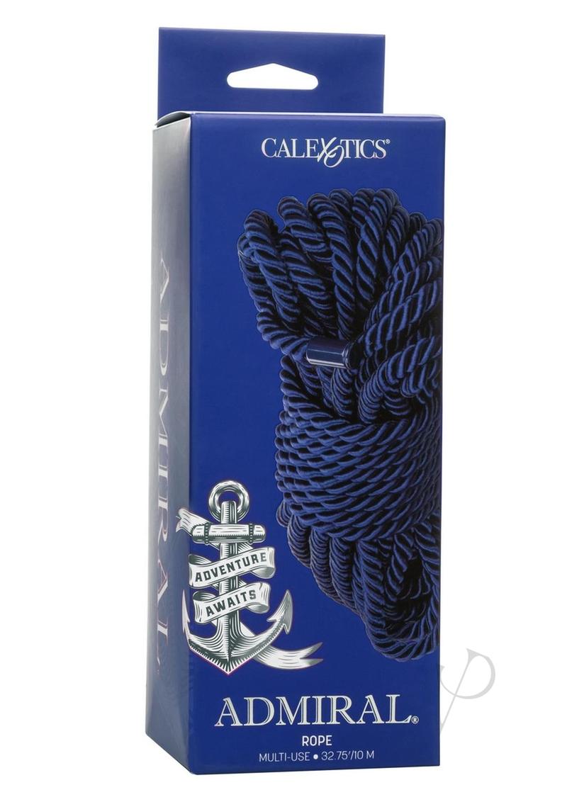 Admiral Rope 32.75FT/10M Heavy Duty Blue Nylon Rope - Perfect for Camping, Boating, Hiking & Outdoor Activities