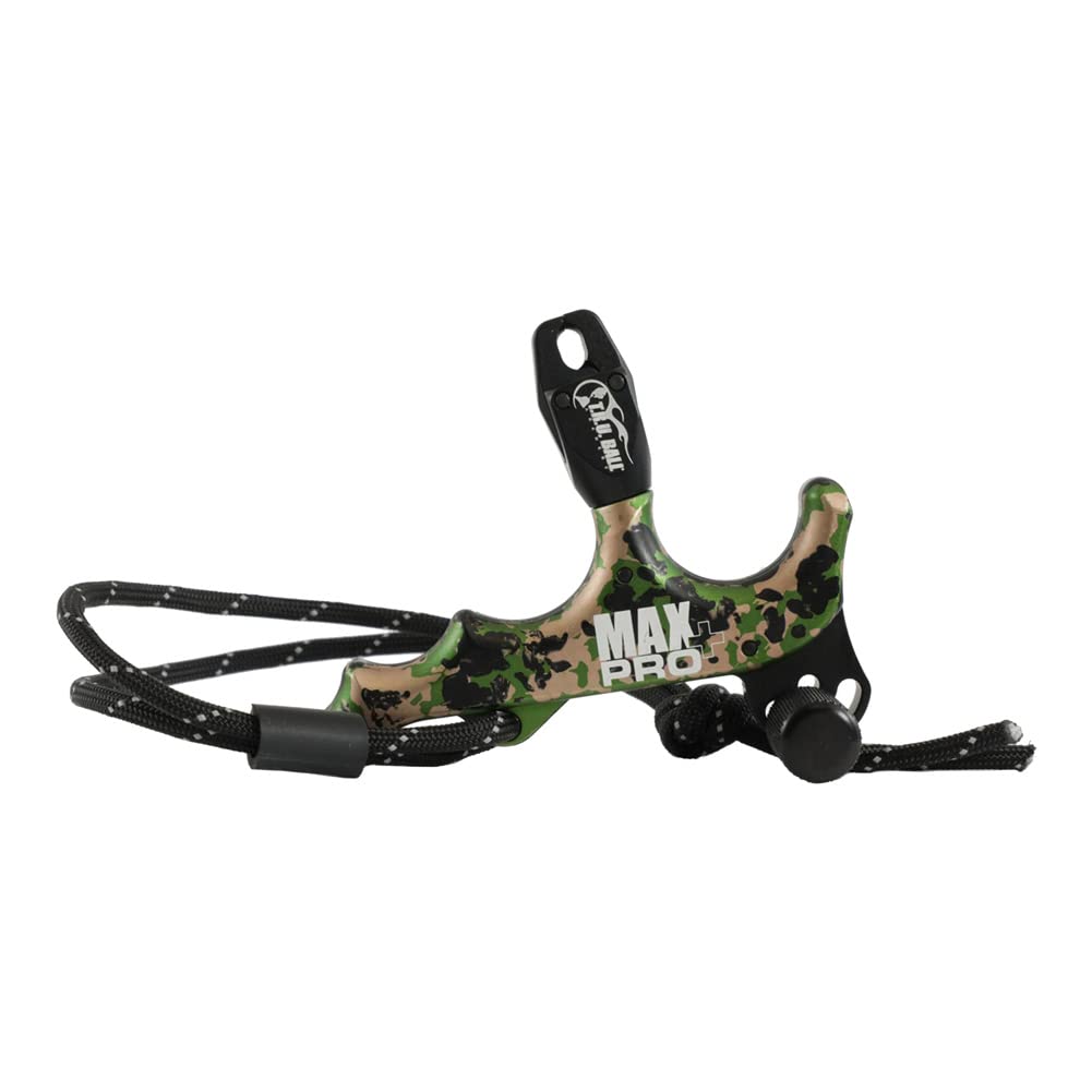 TRU Ball Max Pro Plus Camo 4 Finger Release Aid for Archery Hunting - Perfect for Target Practice and Bowhunting Adventures