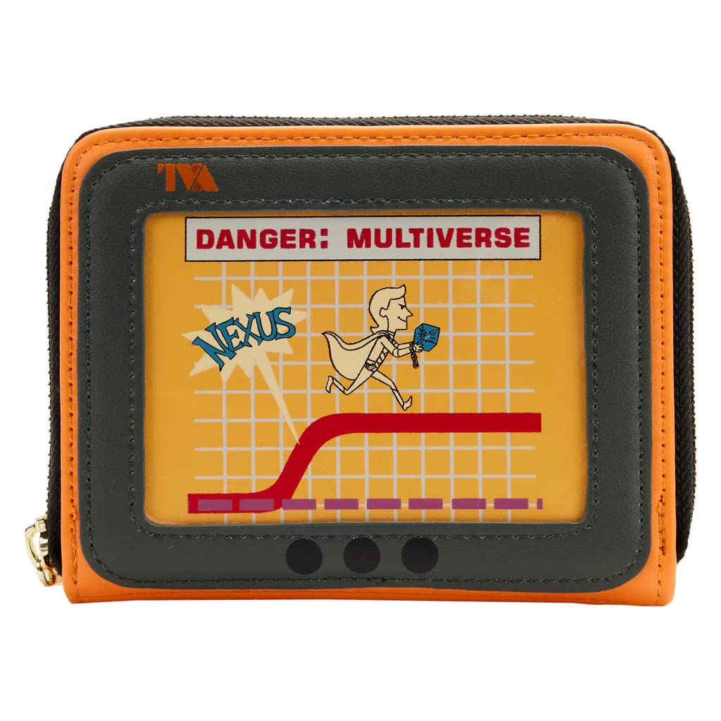 Loungefly Marvel Loki TVA Miss Minutes Zip Around Wallet - Official Disney Merchandise for Marvel Fans | Perfect for Cosplay, Collectors & Everyday Use