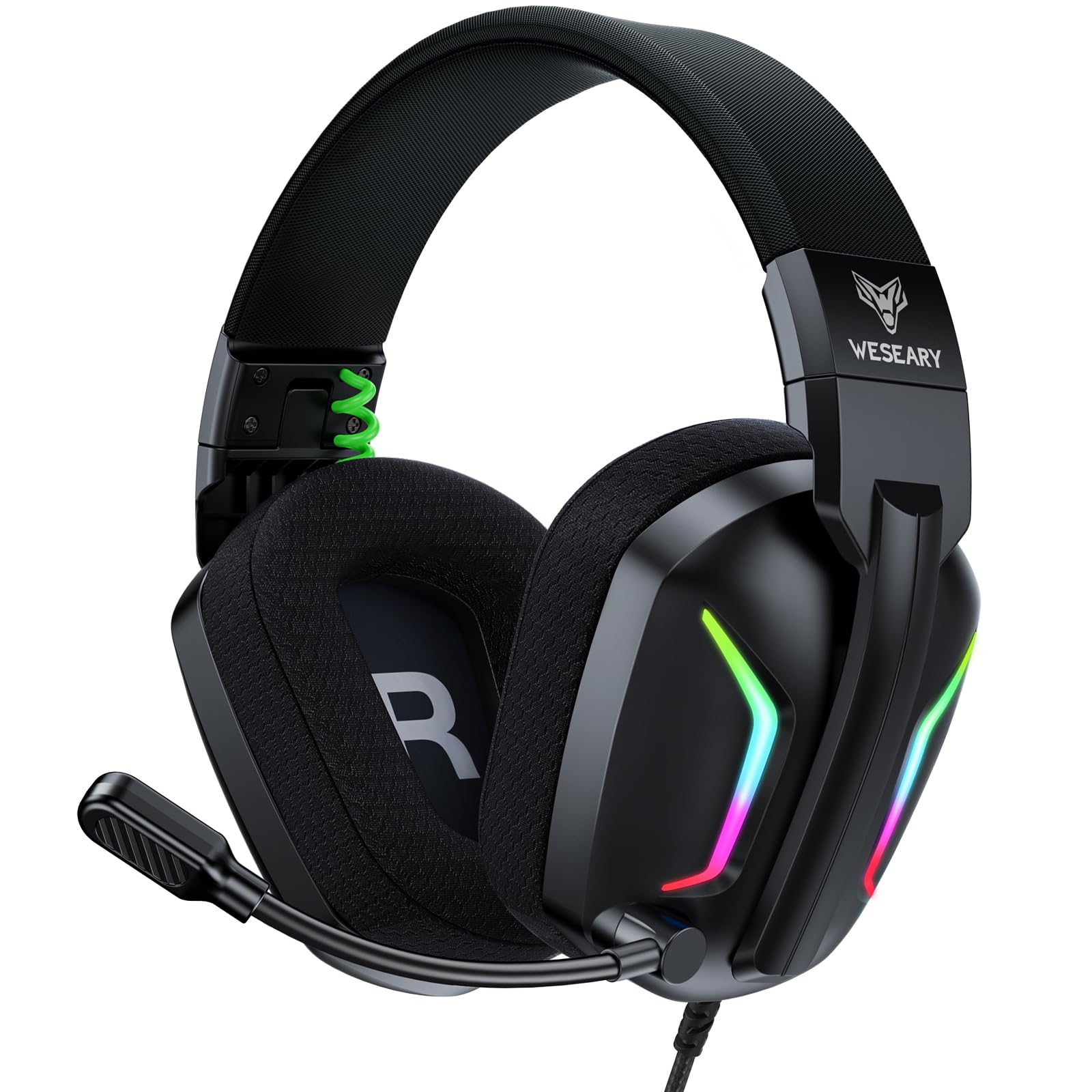 Best Wired Gaming Headset for Xbox Series X|S, Xbox One, PS4, PS5, Nintendo Switch, PC & Mobile - 50mm Drivers, Surround Sound, ENC Noise Cancelling Mic & Memory Foam Ear Cushions - Perfect for Competitive Gaming, Streaming & Online Chat