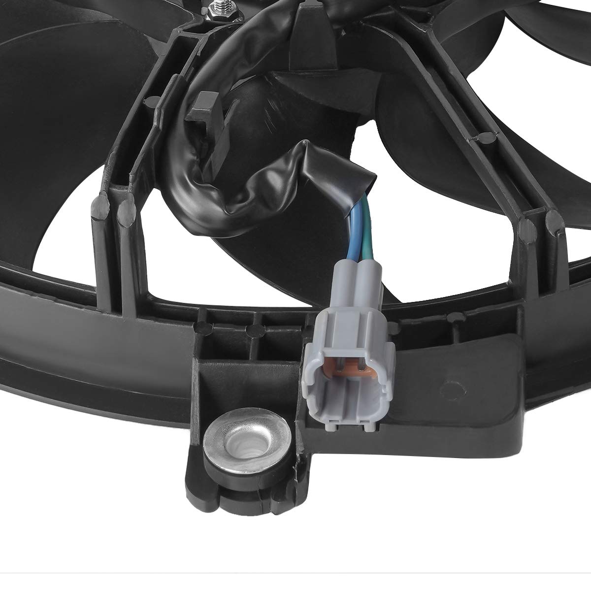 DNA MOTORING OEM-RF-0230 Black Radiator Cooling Fan Assembly - Direct Replacement for Nissan Maxima 2009-2014 | Improved Cooling Efficiency | Perfect for Engine Overheating Prevention & Summer Driving