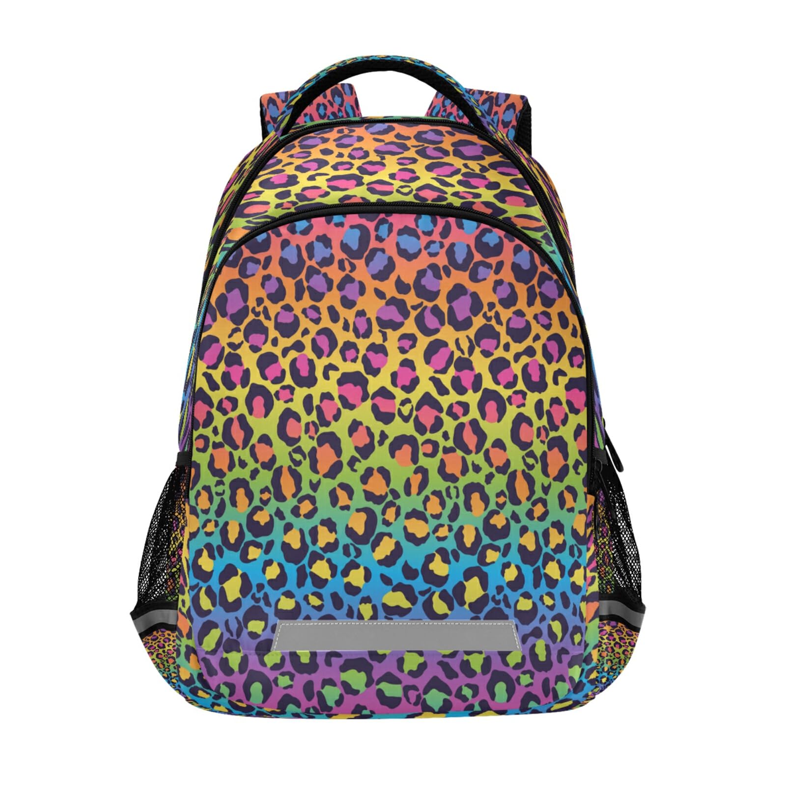 Eionryn Rainbow Leopard Print Laptop Backpack - Water Resistant Durable College School Book Bag for Women & Men - Perfect for Travel, Sports, Work & Daily Commute