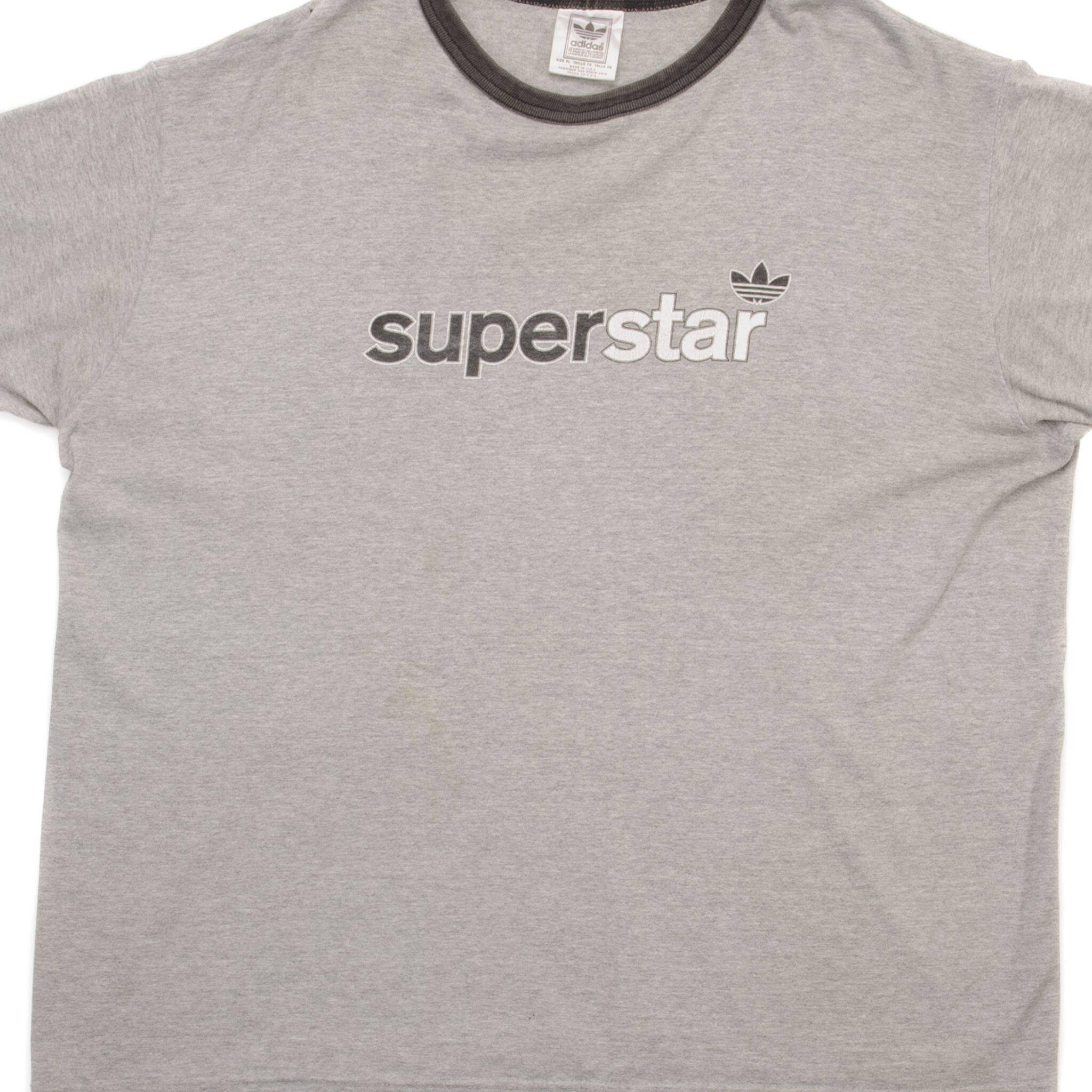 Vintage Adidas Superstar T-Shirt Size XL - 100% Cotton Classic Retro Tee - Made in USA - Perfect for Casual Wear, Street Style & 90s Fashion Lovers