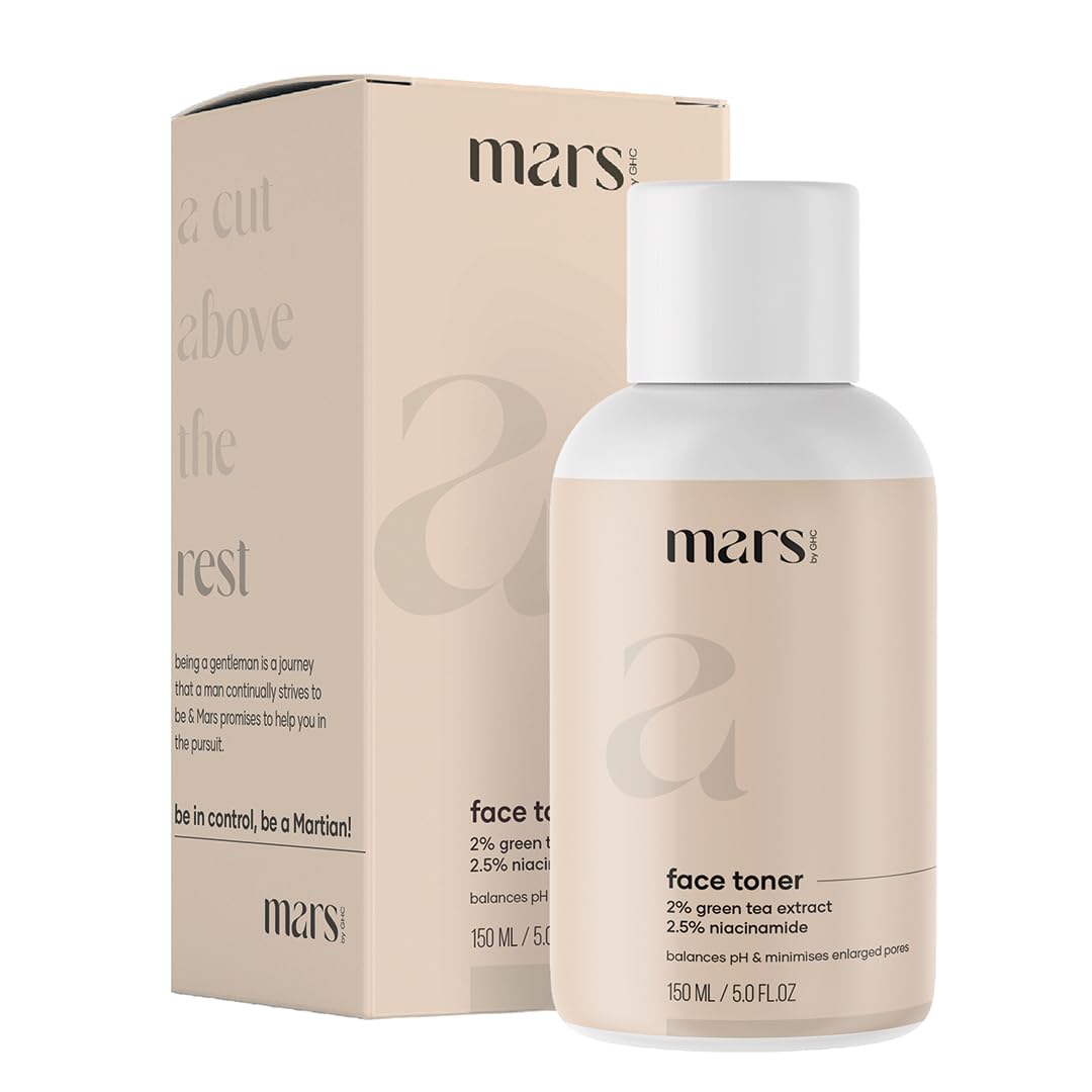 GHC Mars Face Toner with Niacinamide & Hyaluronic Acid - Pore Minimizer & Acne Treatment for Clear Skin - 150ml (1 Pack) | Daily Skincare Routine for Oily & Combination Skin