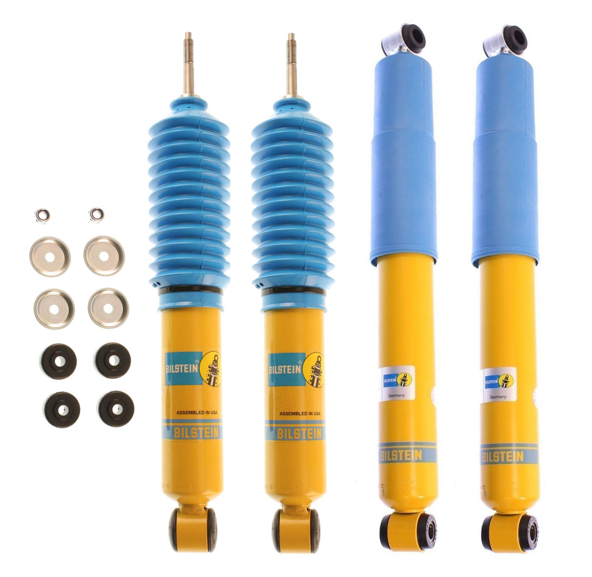 Bilstein B6 4600 Front & Rear Shock Absorbers Kit for Ford F-150 & F-250 4WD - Heavy Duty Off-Road Performance, Smooth Ride Comfort - Perfect for Towing, Hauling & Adventure Driving
