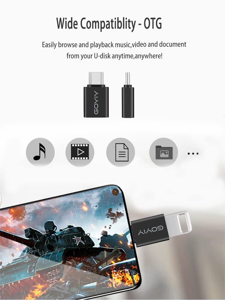 10Gbps USB C to USB Adapter (3-Pack) - USB 3.2 Gen 2 Type C Male to USB Female Converter - Compatible with Thunderbolt 4/3, MacBook, iPad Pro & More - Fast Data Transfer for Laptops, Tablets & Mobile Devices