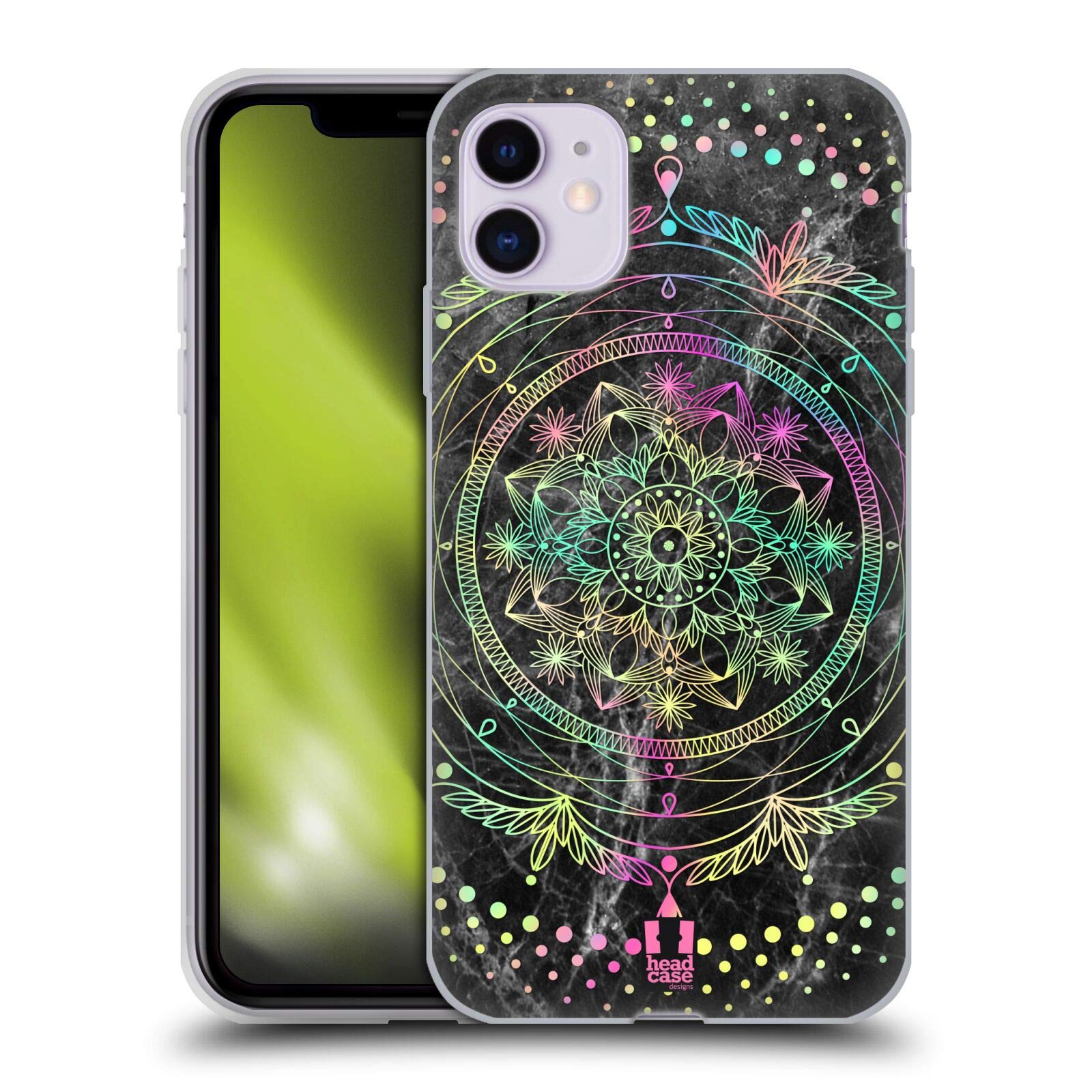 Pastel Marble Mandala Soft Gel Phone Case for Apple iPhone 11 - Trendy Protective Cover with Artistic Design for Women & Teens, Perfect for Everyday Use, Work, and Travel