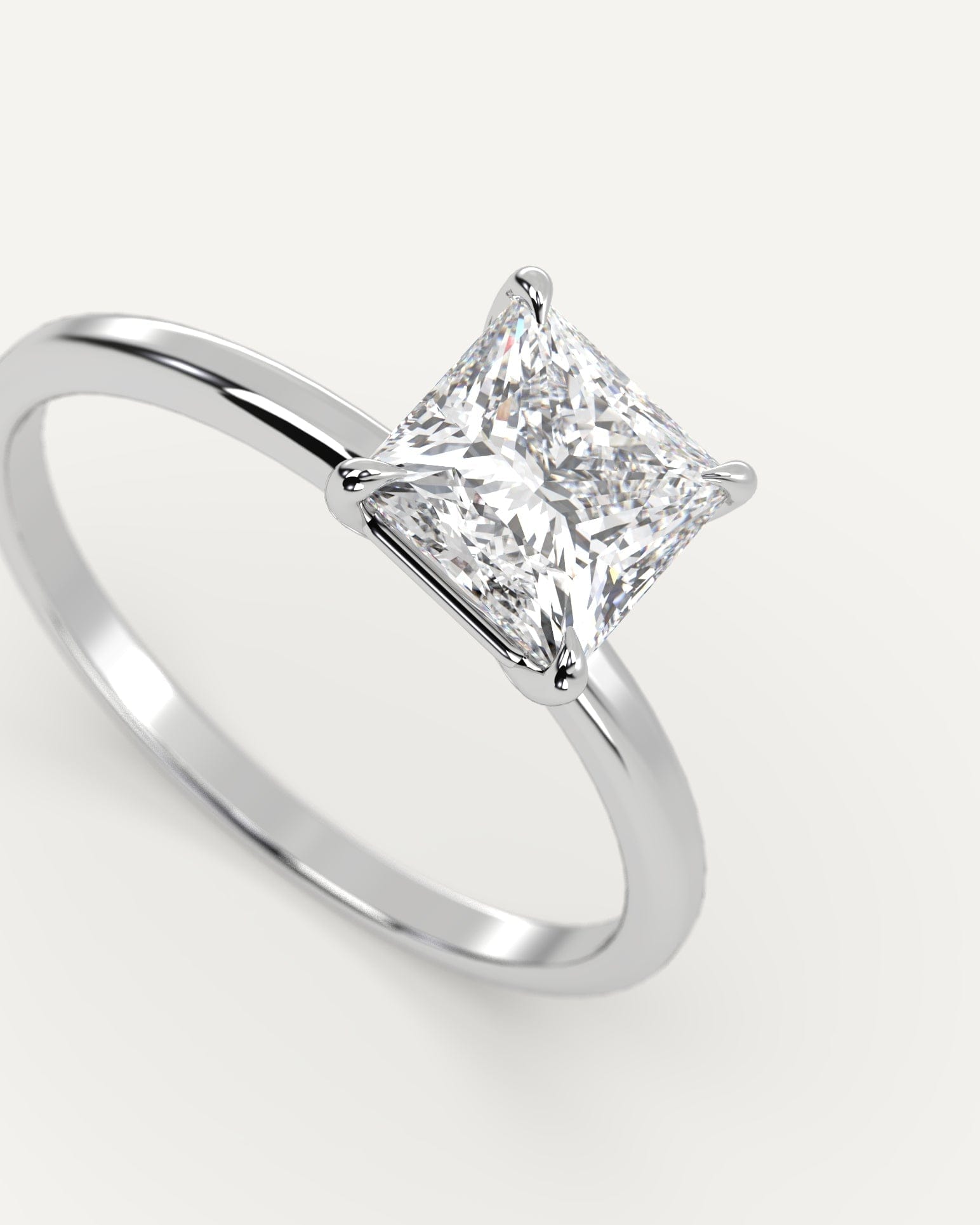 1 Carat Princess Cut Diamond Engagement Ring for Women - Sparkling Solitaire Wedding Band, Anniversary Gift, Proposal Jewelry - Perfect for Bridal, Valentine's Day & Special Occasions