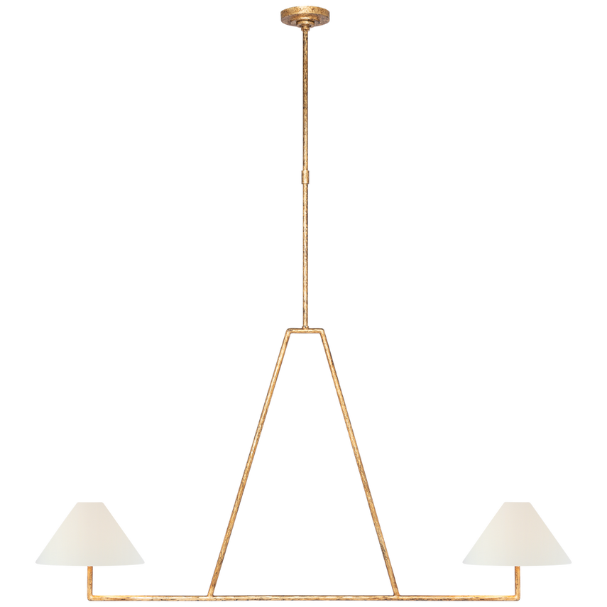 Archer 59 Sculpted Chandelier in Gold - Elegant Ceiling Light Fixture for Dining Room, Living Room & Bedroom Decor | Vintage Inspired Lighting for Home Interior Design