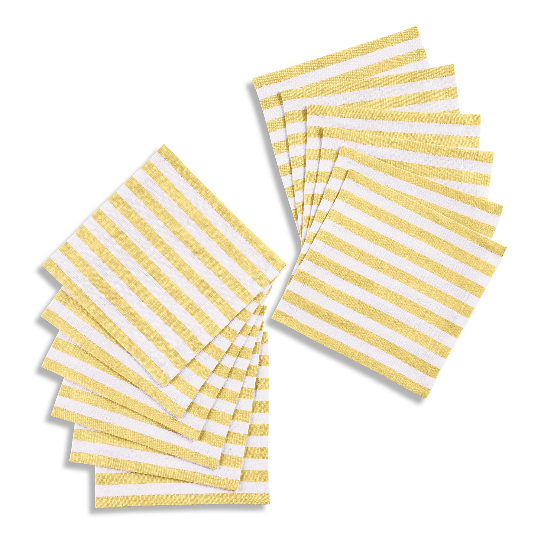 Amalfi Stripe Cocktail Napkins - Set of 12 Premium Paper Napkins for Parties, Weddings & Home Decor - Elegant Drink Coasters for Entertaining Guests