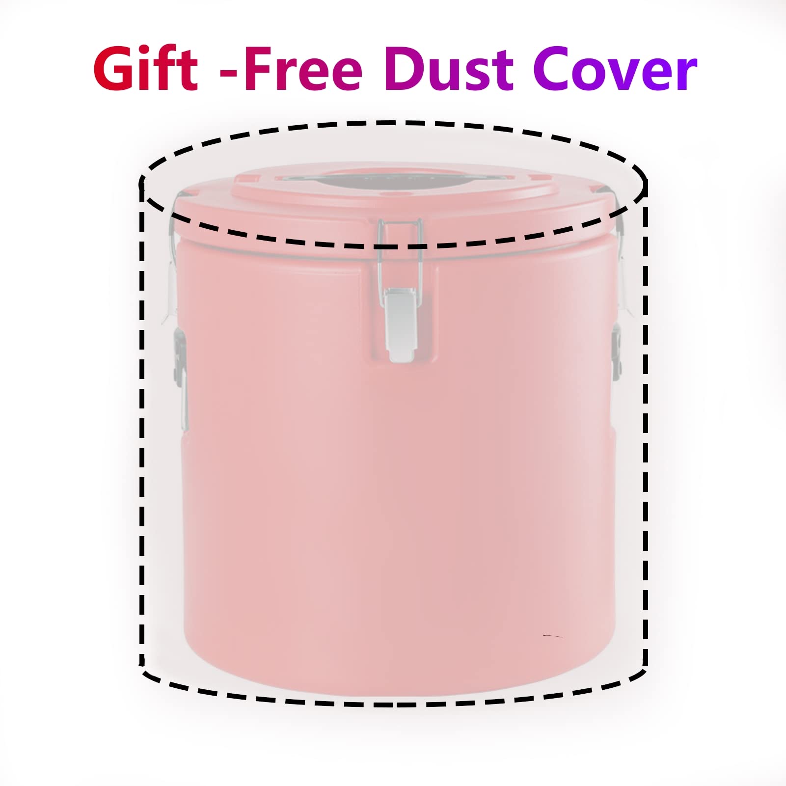 Insulated Soup Pan Carrier - 15 Quart (3.75 Gallon) Commercial Hot & Cold Food Warmer Box with Stainless Steel Lining & Dust Cover - Portable Large Capacity Insulated Cooler for Catering, Restaurants, Picnics & Outdoor Events