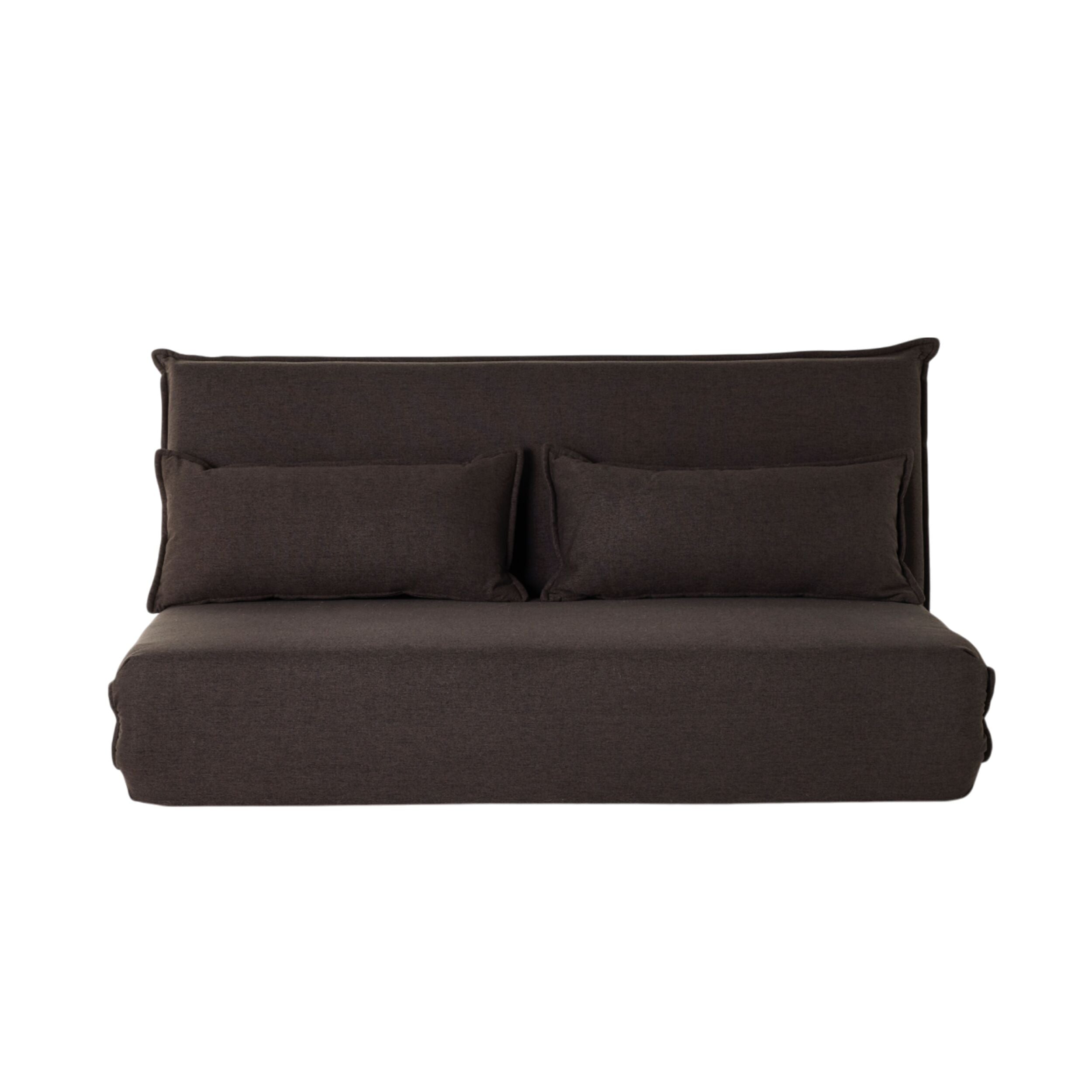Bribie Double Sofa Bed Charcoal Grey - Convertible Sleeper Sofa for Small Spaces, Guest Room & Apartment Living - Comfortable Futon Couch with Storage