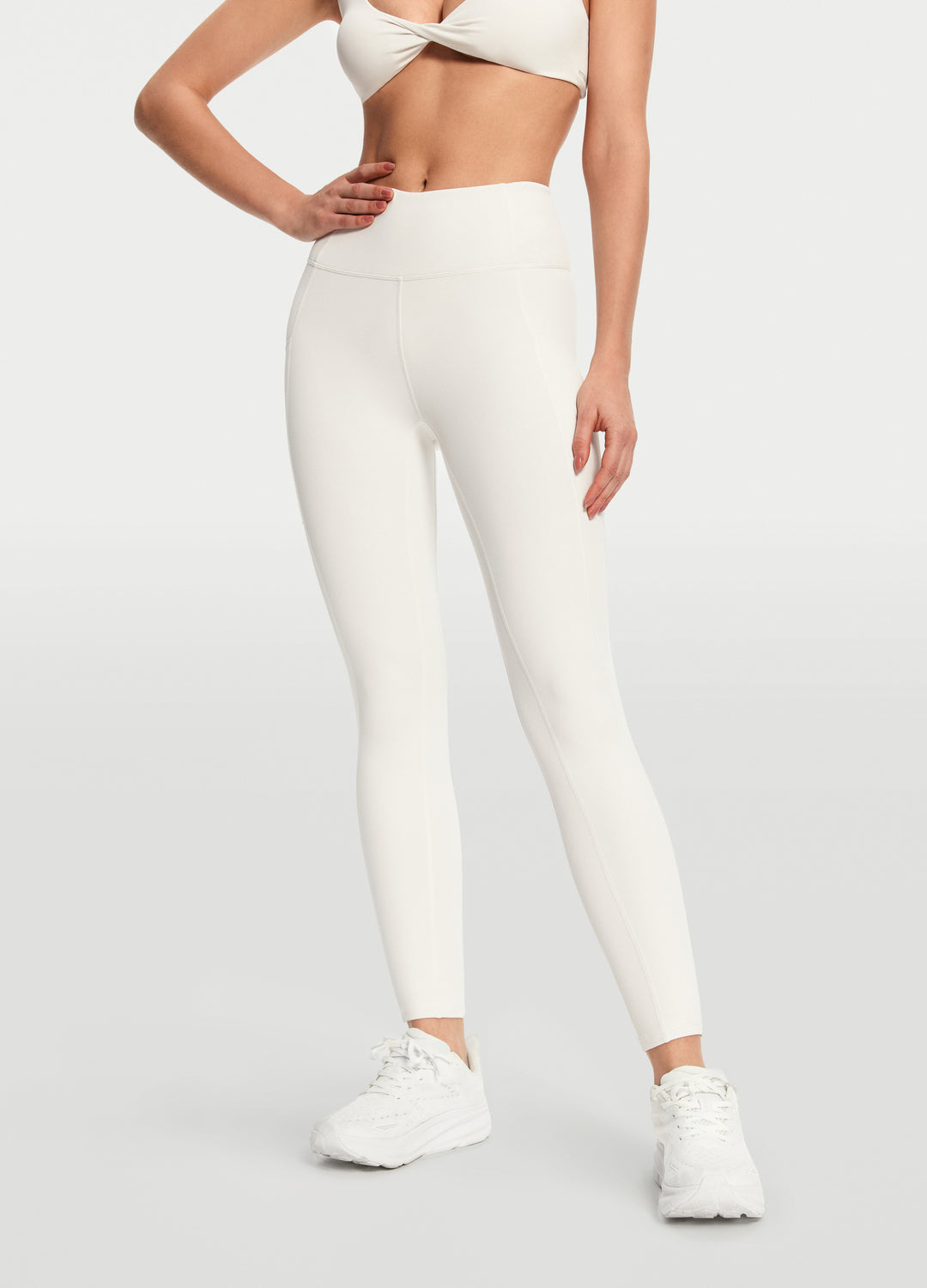 High Waist Side Pocket Leggings for Women - Comfortable Yoga Pants with Phone Pockets - Perfect for Running, Gym & Lounge Wear