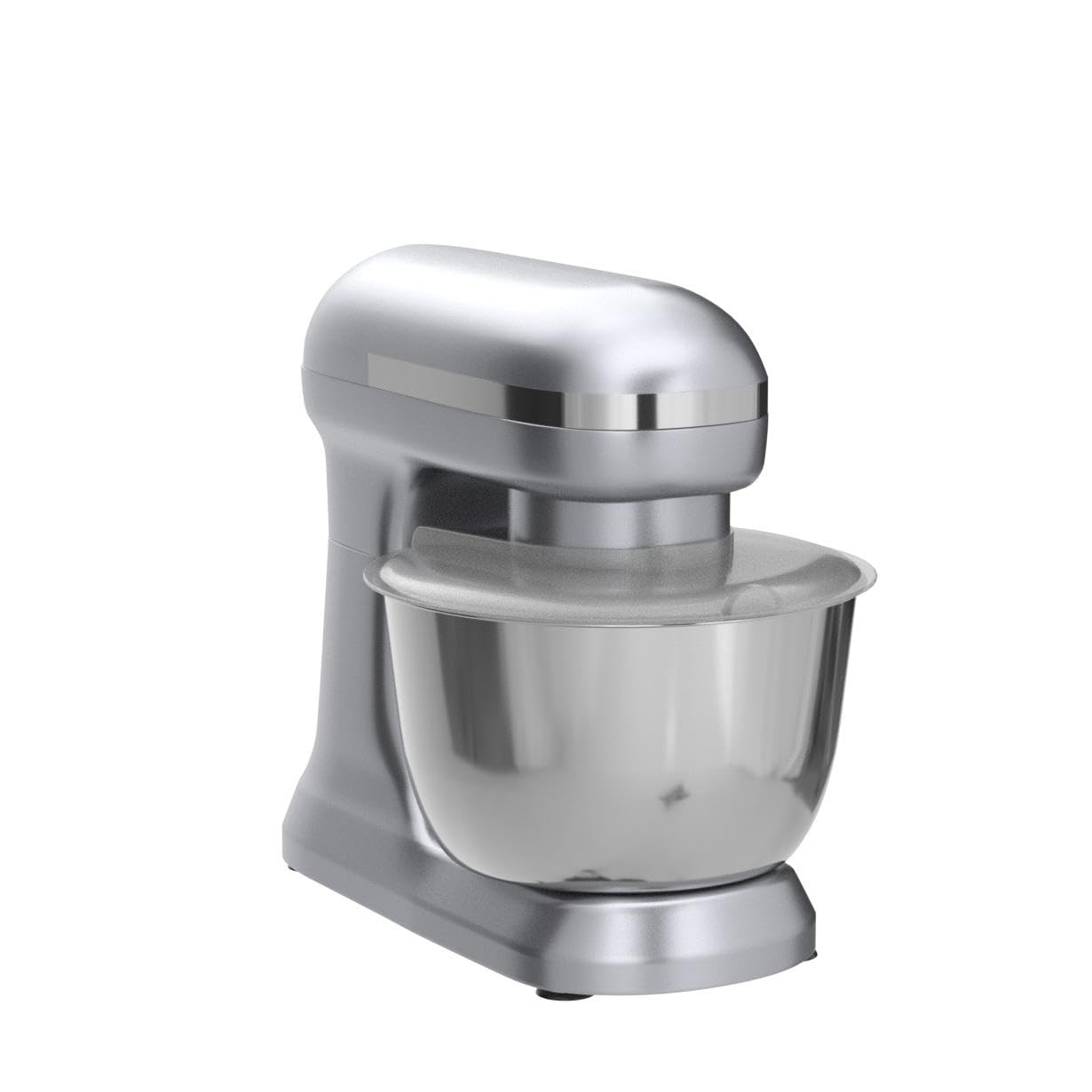 4.5L Retro Stand Mixer, Silver - Heavy Duty Kitchen Mixer for Baking, Dough Kneading & Whipping - Perfect for Home Bakers & Professional Chefs