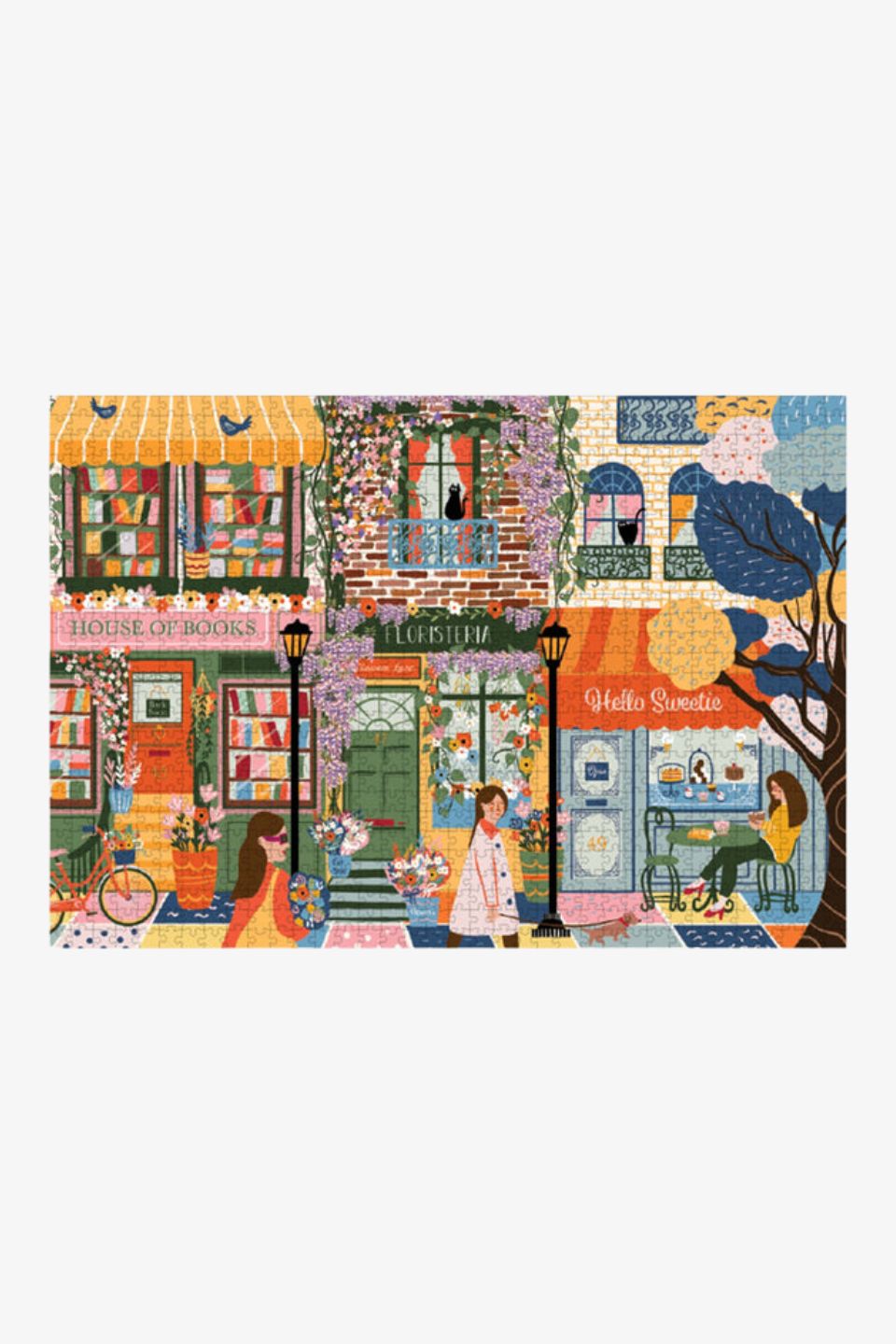 Emma Peers 1000-Piece Violet Blossom Lane Puzzle – Perfect for Family Game Nights & Relaxing Evenings