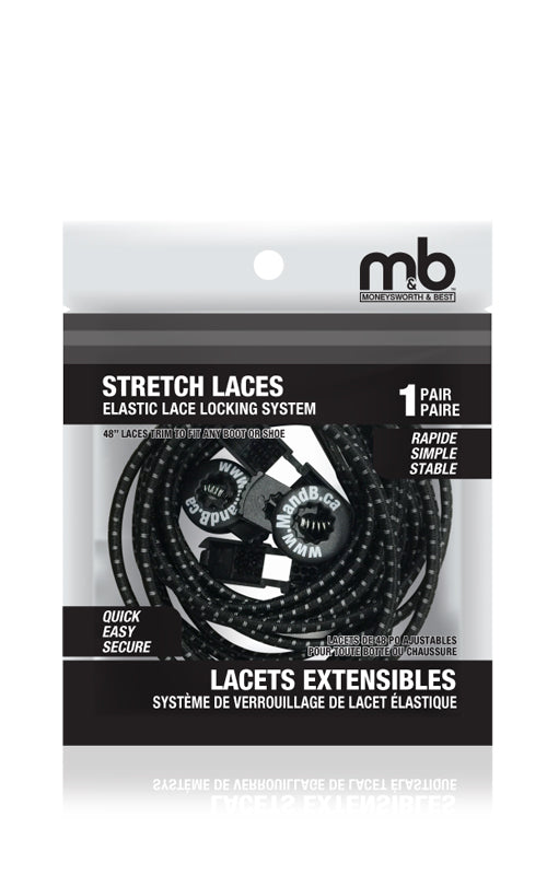 M & B No-Tie Elastic Shoe Laces - Comfortable Stretch Laces for Running, Walking & Sports - Perfect for Sneakers, Athletic Shoes & Casual Wear