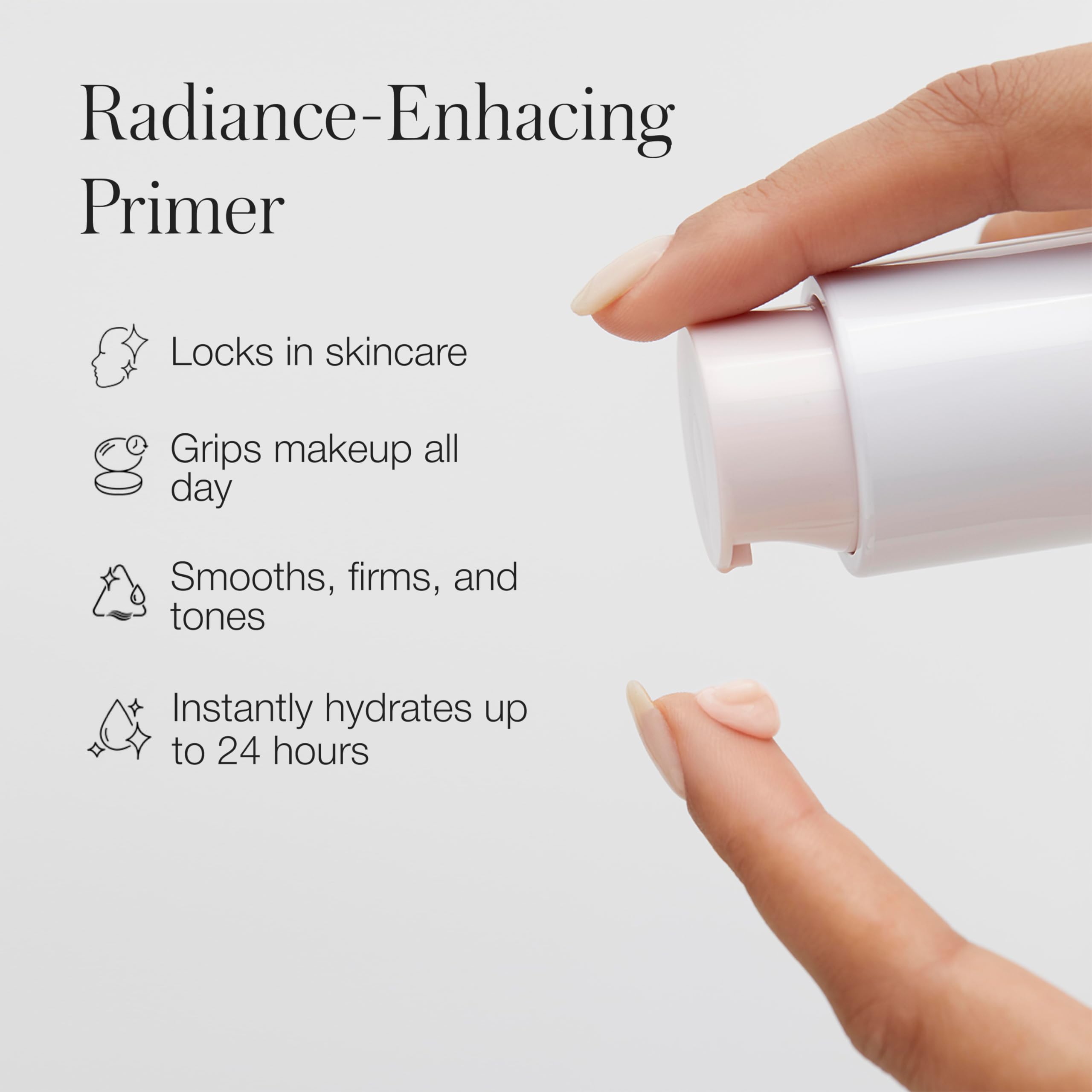 RMS Beauty ReEvolve Radiance Locking Primer - Hydrating Face Makeup Base, Long-Lasting Grip Primer for Flawless Foundation Application | Perfect for Daily Wear, Special Occasions & Photography Makeup