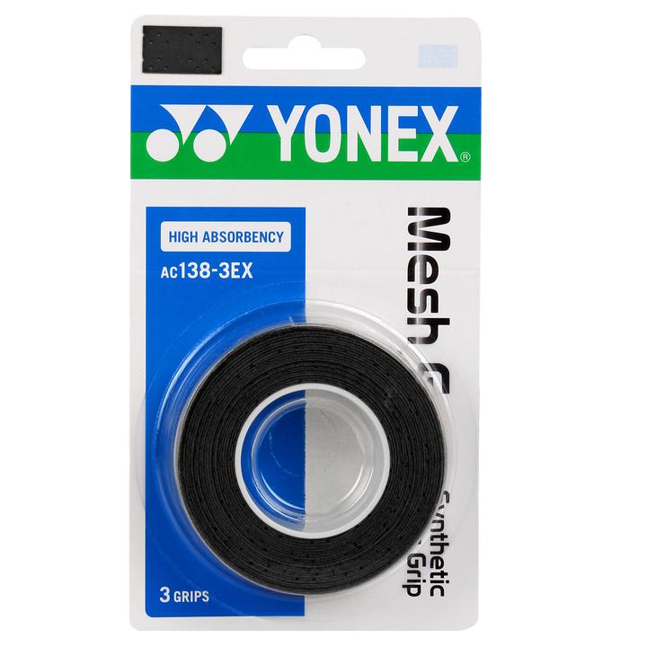Yonex Badminton Grip Mesh (3 Pack) - Non-Slip, Sweat-Absorbent for Enhanced Performance - Perfect for Tournaments & Training Sessions