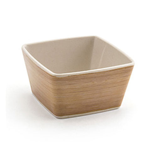 FOH Platewise Mod Square Bowl - 5 oz Bamboo Serving Bowl for Salads, Sides & Snacks | Eco-Friendly & Stylish Tableware for Home & Restaurants