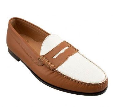 Premium Shag Penny Loafers for Men & Women - Tan & White Suede Comfortable Slip-On Shoes - Perfect for Casual Wear, Office & Outdoor Activities