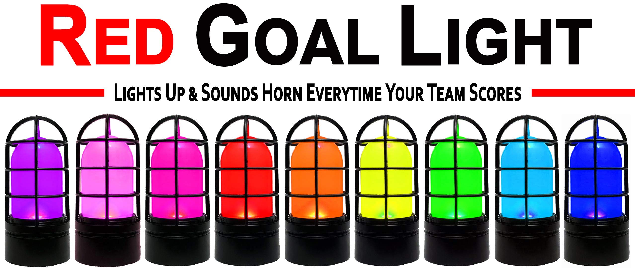 Professional Ice Hockey Goal Light & Horn - Red LED Flashing Light & Loud Sound for Scoring Celebration | Compatible with All Arena Scoreboards & WiFi Devices (Mobile/PC) | Perfect for Home Games, Training Drills & Sports Bars