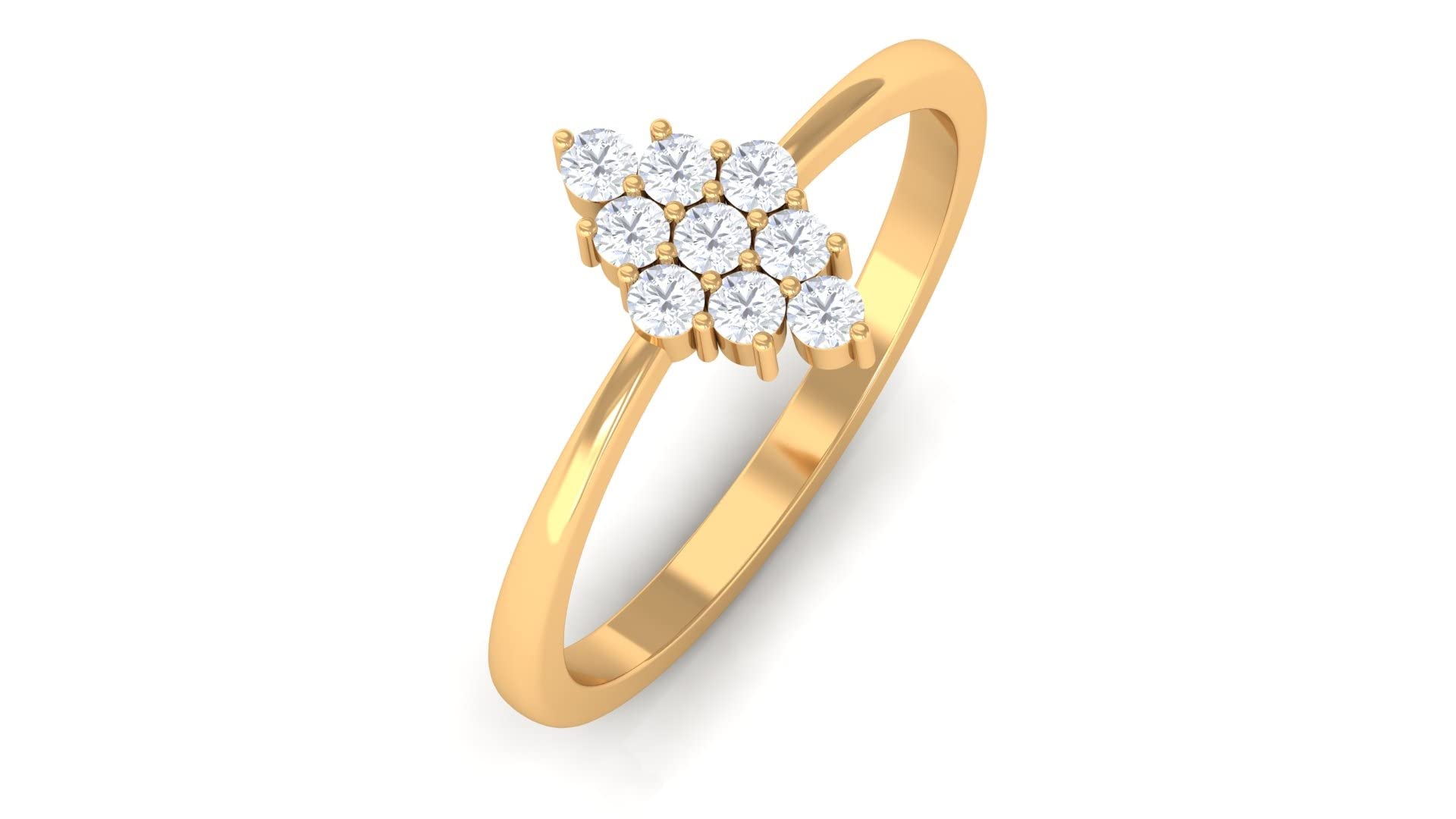 1/2 CT Moissanite Cluster Cocktail Ring for Women - 14K Gold Vintage Statement Jewelry - Perfect for Evening Parties, Weddings & Special Occasions