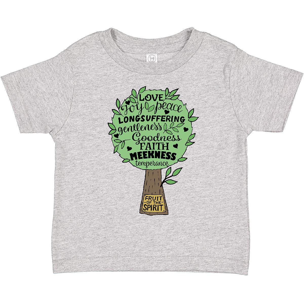 Inktastic Fruit of The Spirit Bible Quote Toddler T-Shirt - Christian Kids Clothing for Church, Sunday School & Family Gatherings
