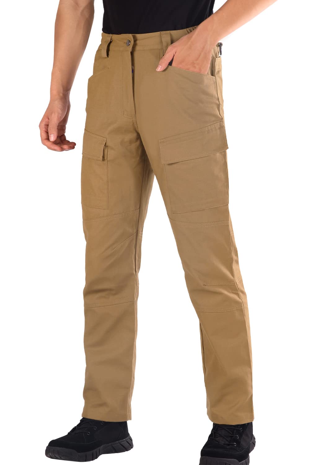 FREEKITE Men's Tactical Waterproof Pants - Ripstop Cargo Pants with Multiple Pockets | Relaxed Fit Outdoor Hiking & Work Pants for Camping, Hunting & Construction | Durable & Weather Resistant