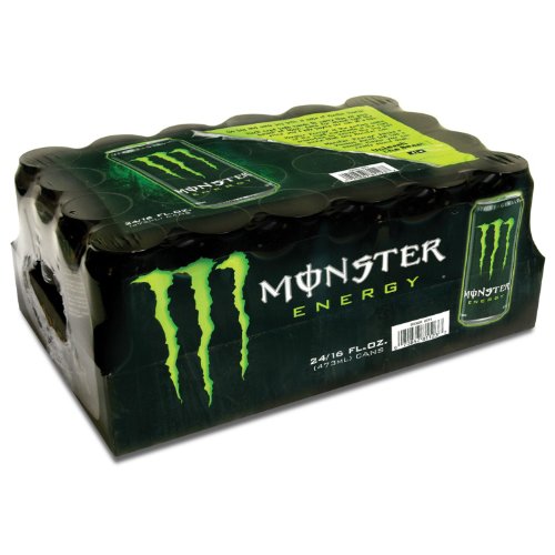 Monster Energy Drink - 24/16 oz Cans (Pack of 4) - High Caffeine Energy Boost for Workouts, Gaming & All-Nighters - Perfect for Athletes, Students & Gamers