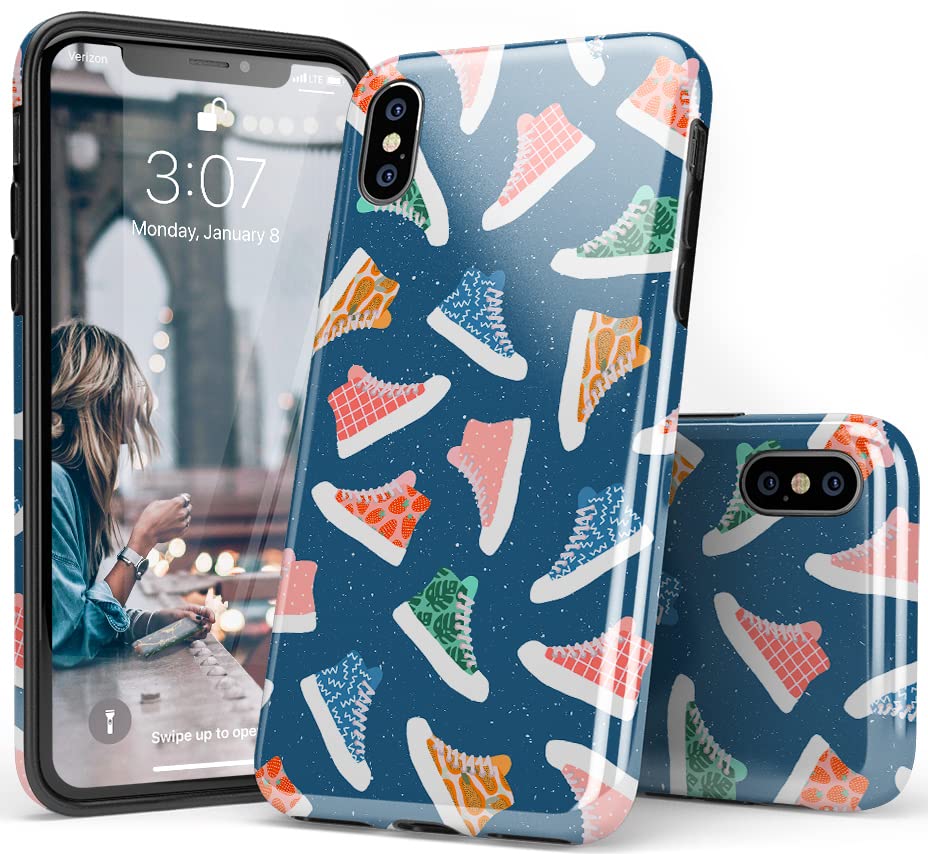 Casely iPhone X/XS Case - High Top Sneaker Design Protective Phone Cover | Trendy Fashion Accessory for Women & Men | Perfect for Gym, School & Daily Use