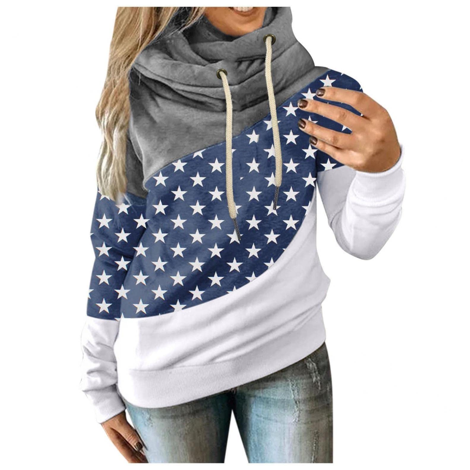 Masbird Women's Hooded Tunic Tops - Long Sleeve Casual Shirts with Side Slits for Fall & Winter | Perfect for Layering, Outdoor Activities & Everyday Comfort