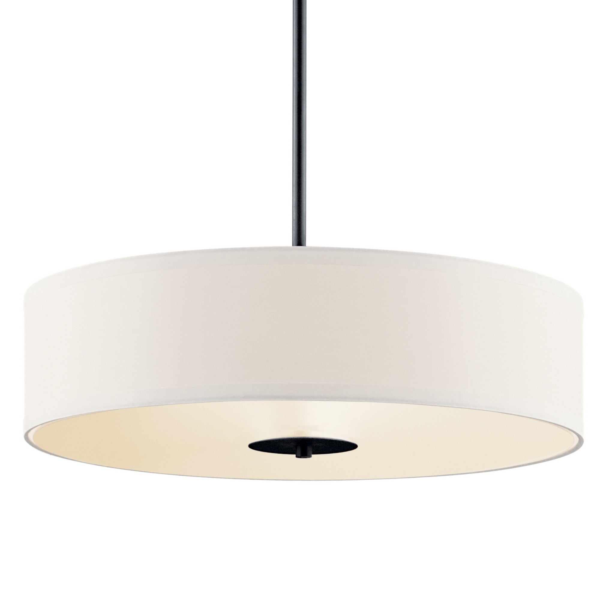 20-inch 3-Light Convertible Pendant/Semi-Flush Mount Ceiling Light Fixture - Black Finish - Perfect for Kitchen Island, Dining Room, or Entryway Lighting