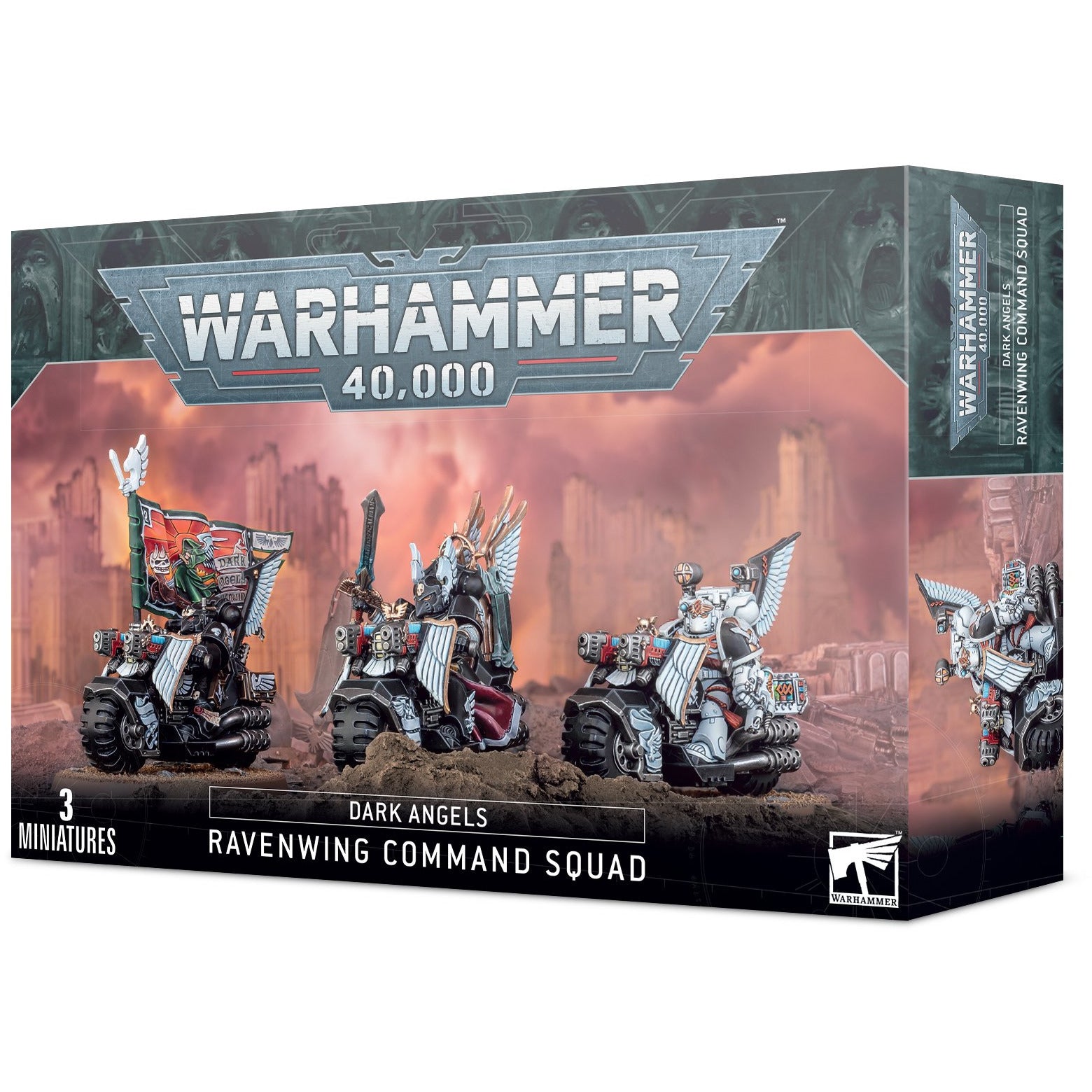 Dark Angels Ravenwing Command Squad - Warhammer 40k Tabletop Miniatures for Wargaming & Collecting - Perfect for Battles, Painting & Display