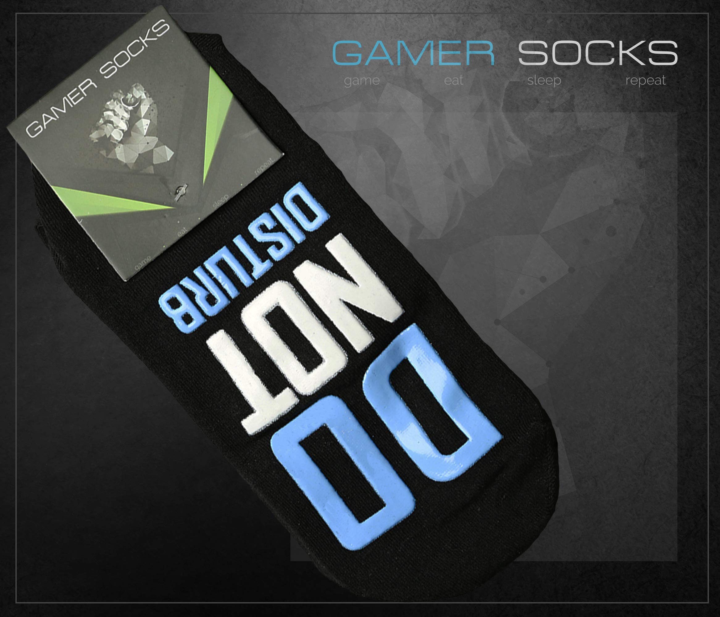 Gamer Socks for Men, Boys & Teens - Fun & Comfortable Gaming Socks with 'Do Not Disturb' Design - Perfect Gift for Gamers - Ideal for Gaming Sessions, Esports & Relaxing at Home