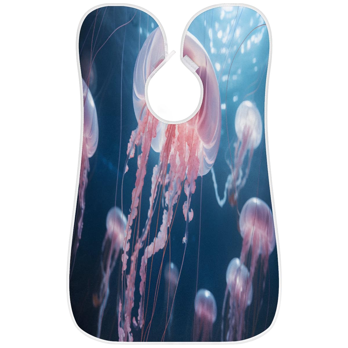 Waterproof Beard Shaving Bib for Men & Women - Jellyfish Marine Animal Design Makeup Hair Dye Apron, Barber Cape for Haircut & Beard Trimming | Sink Hair Catcher, Stylist Accessory Gift (Ideal for Home Salon, Barbershop & DIY Grooming)